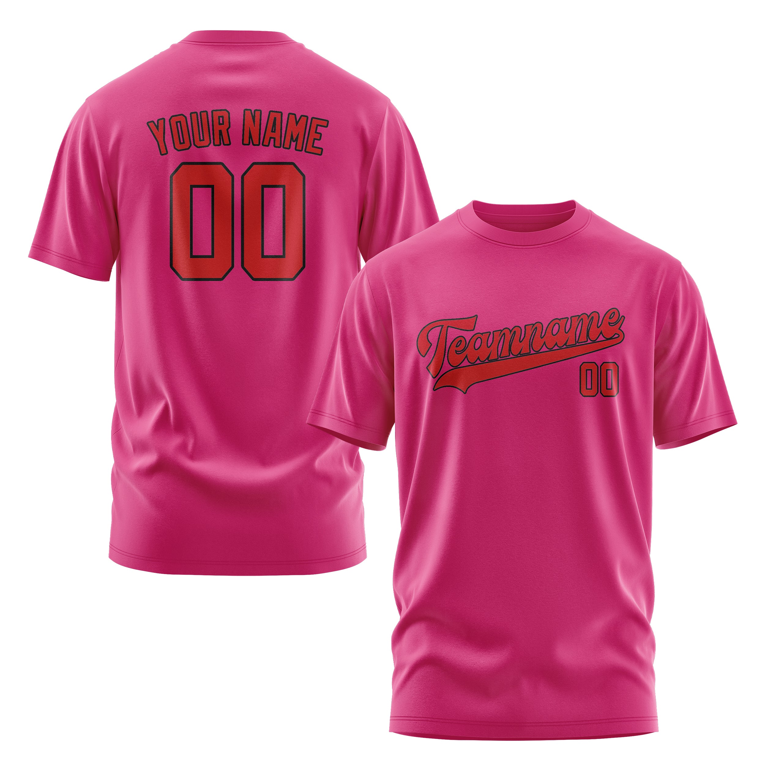 Custom Pink Red T-Shirt