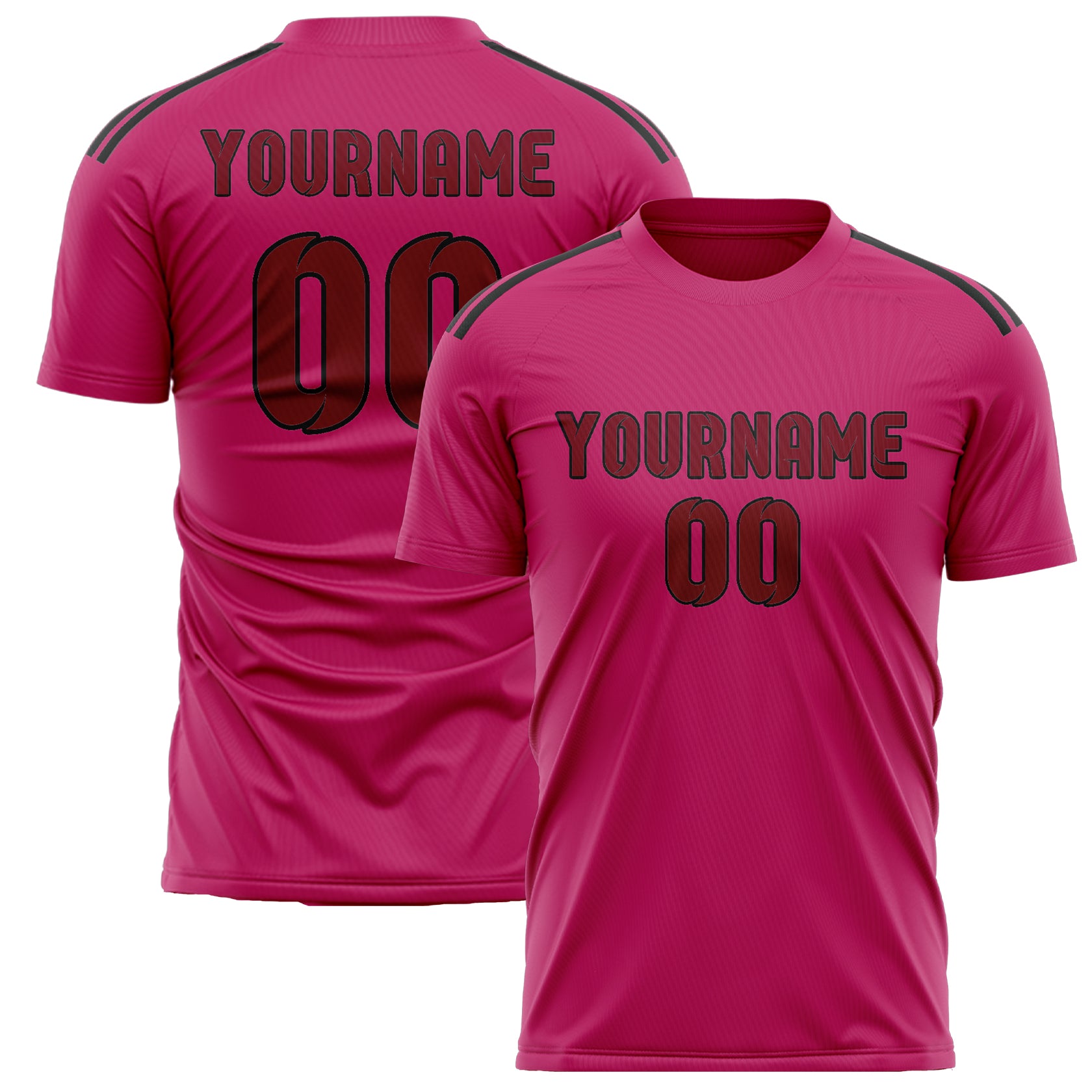 Custom Pink Crimson Red Soccer Jersey