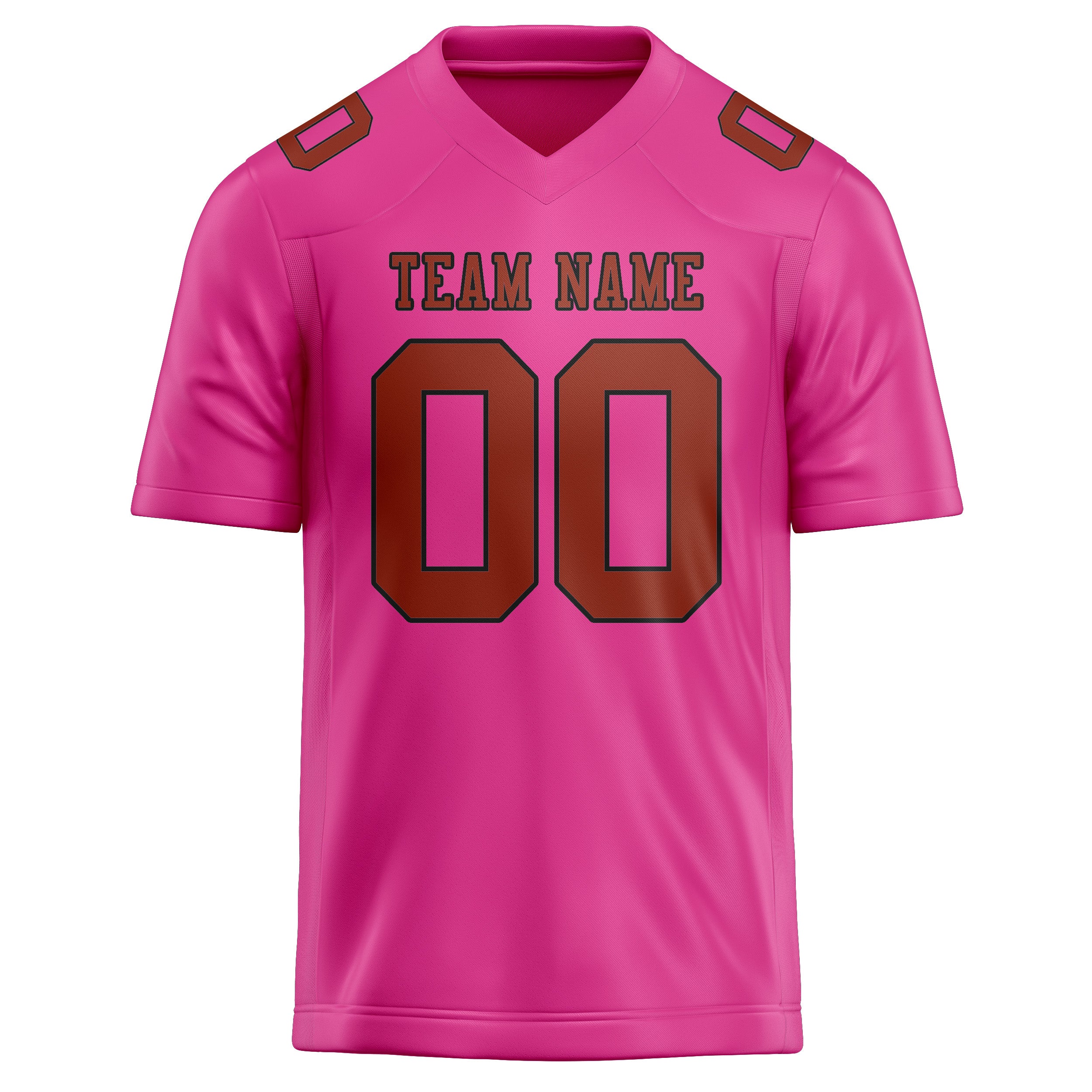 Custom Pink Coral Red Football Jersey