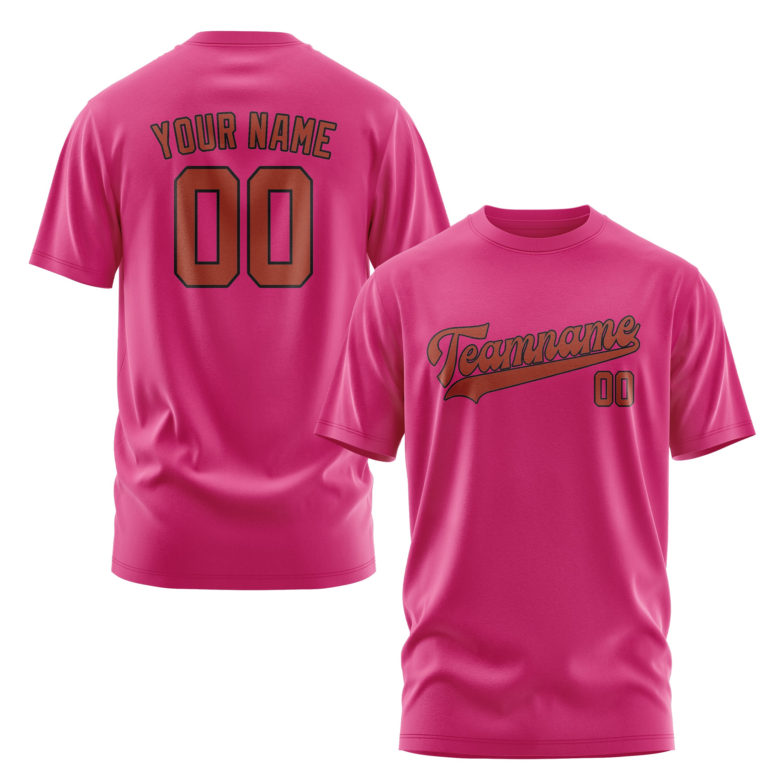 Custom Pink Coral Red T-Shirt