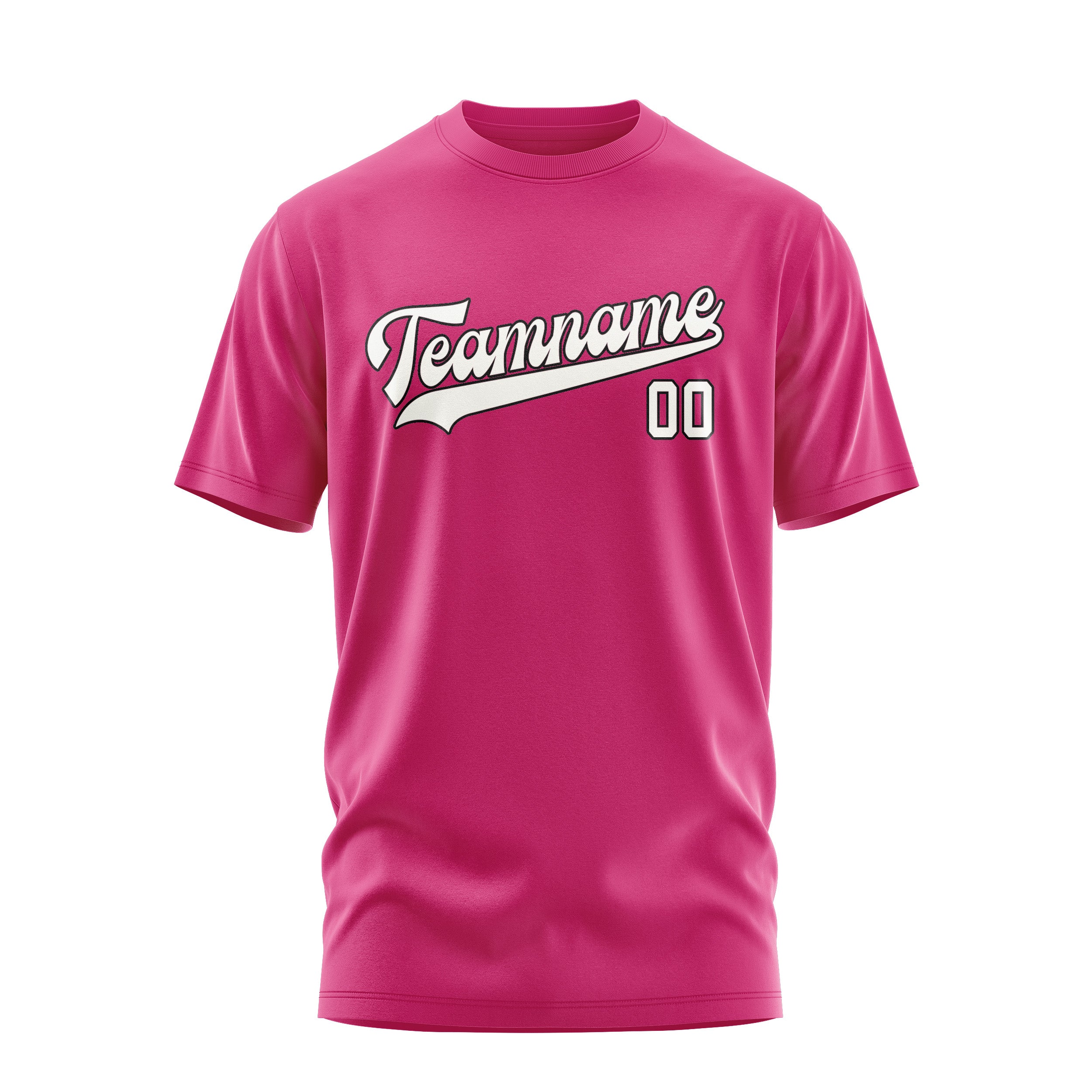 Custom Pink White T-Shirt