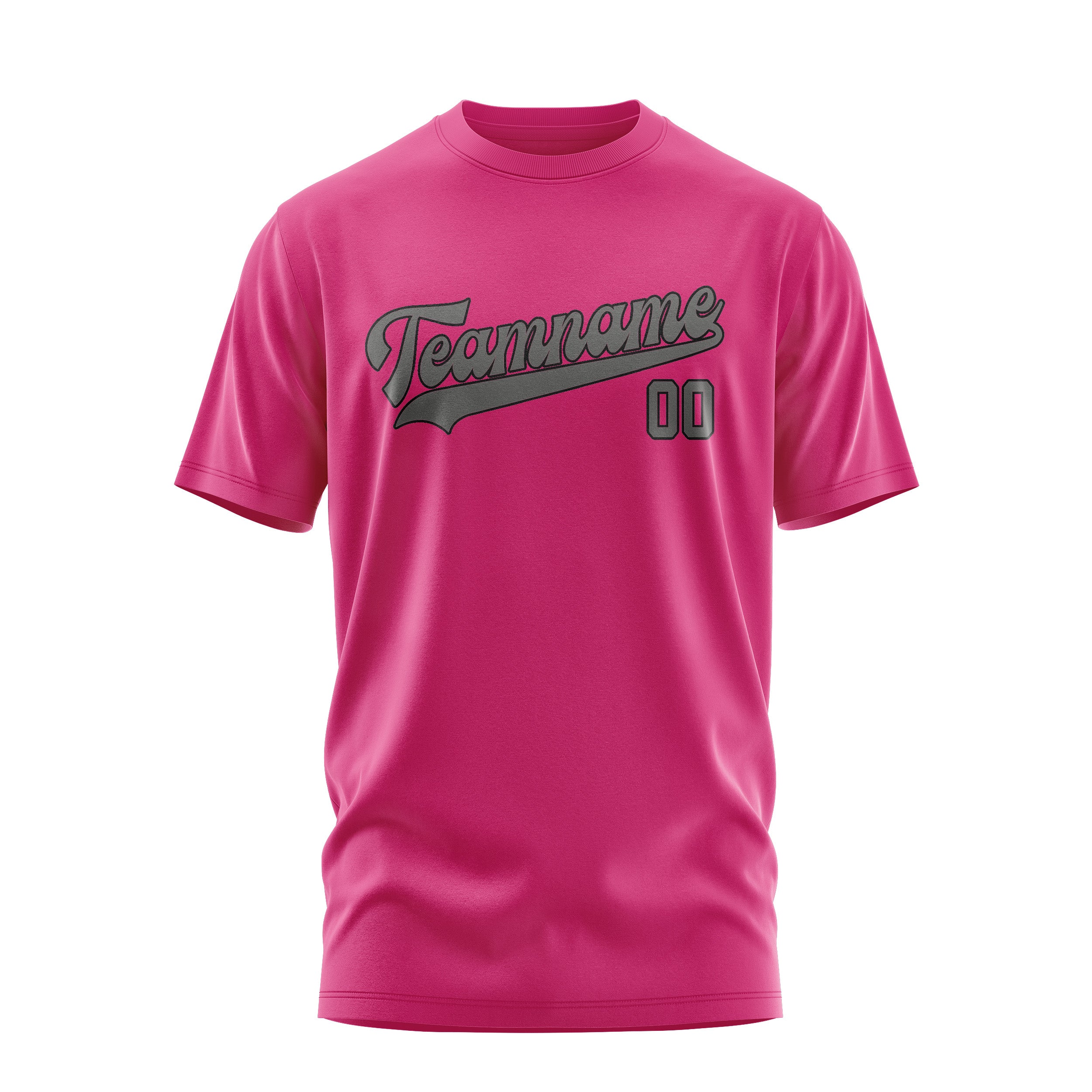 Custom Pink Dark Grey T-Shirt