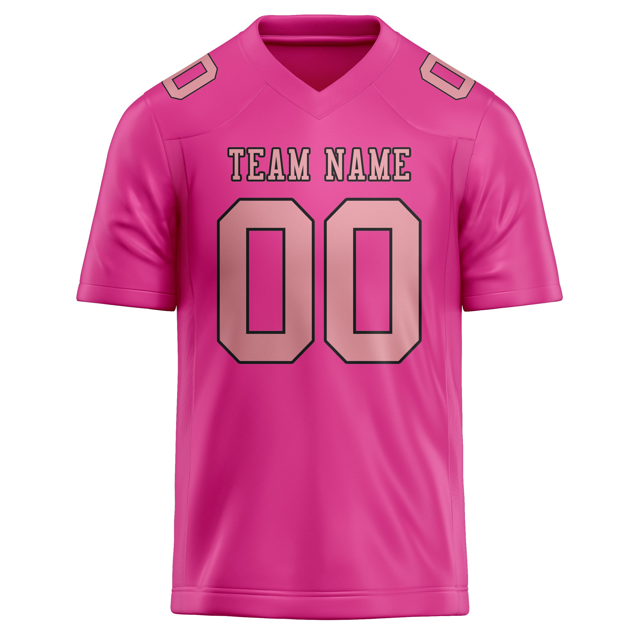 Custom Pink Light Pink Football Jersey
