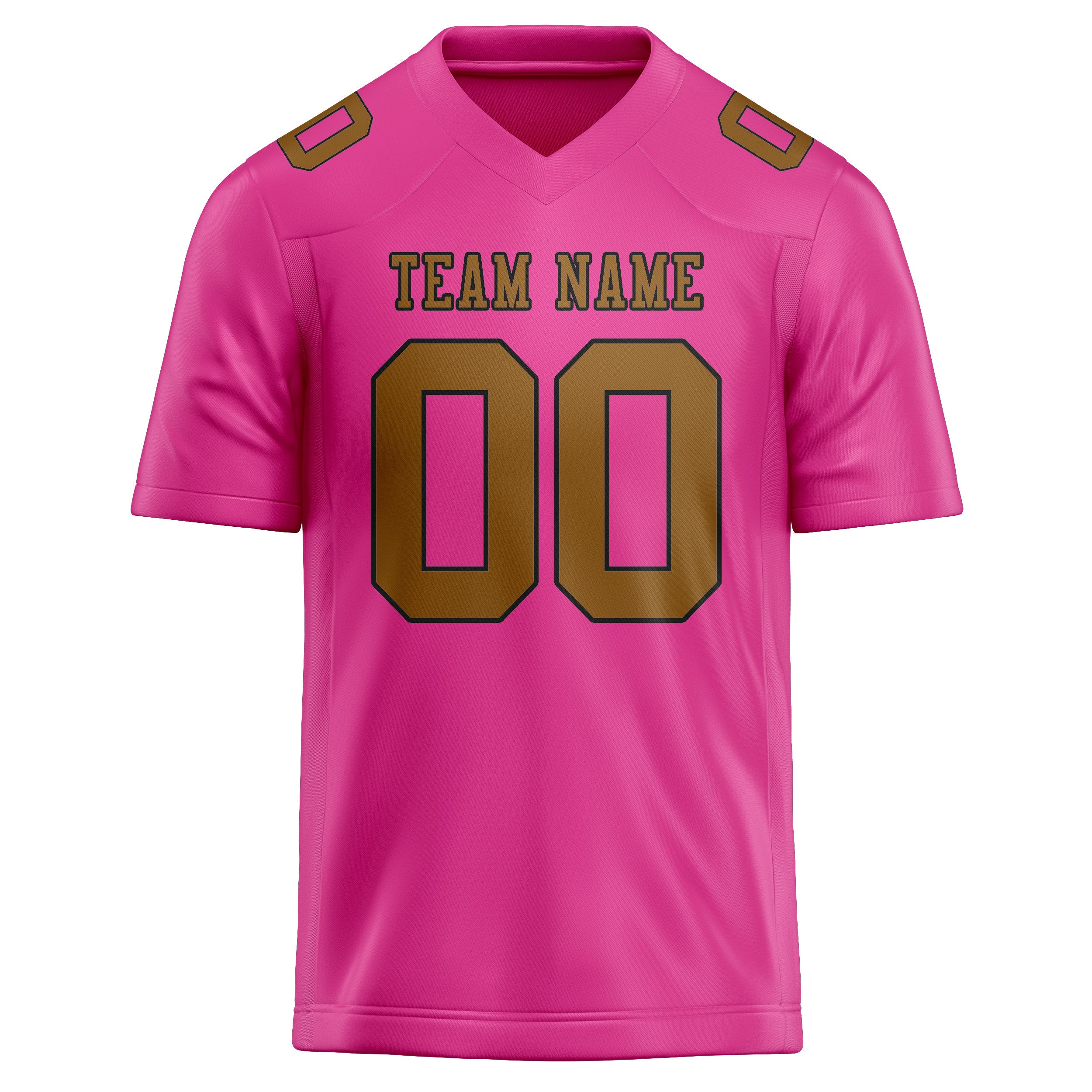 Custom Pink Khaki Football Jersey