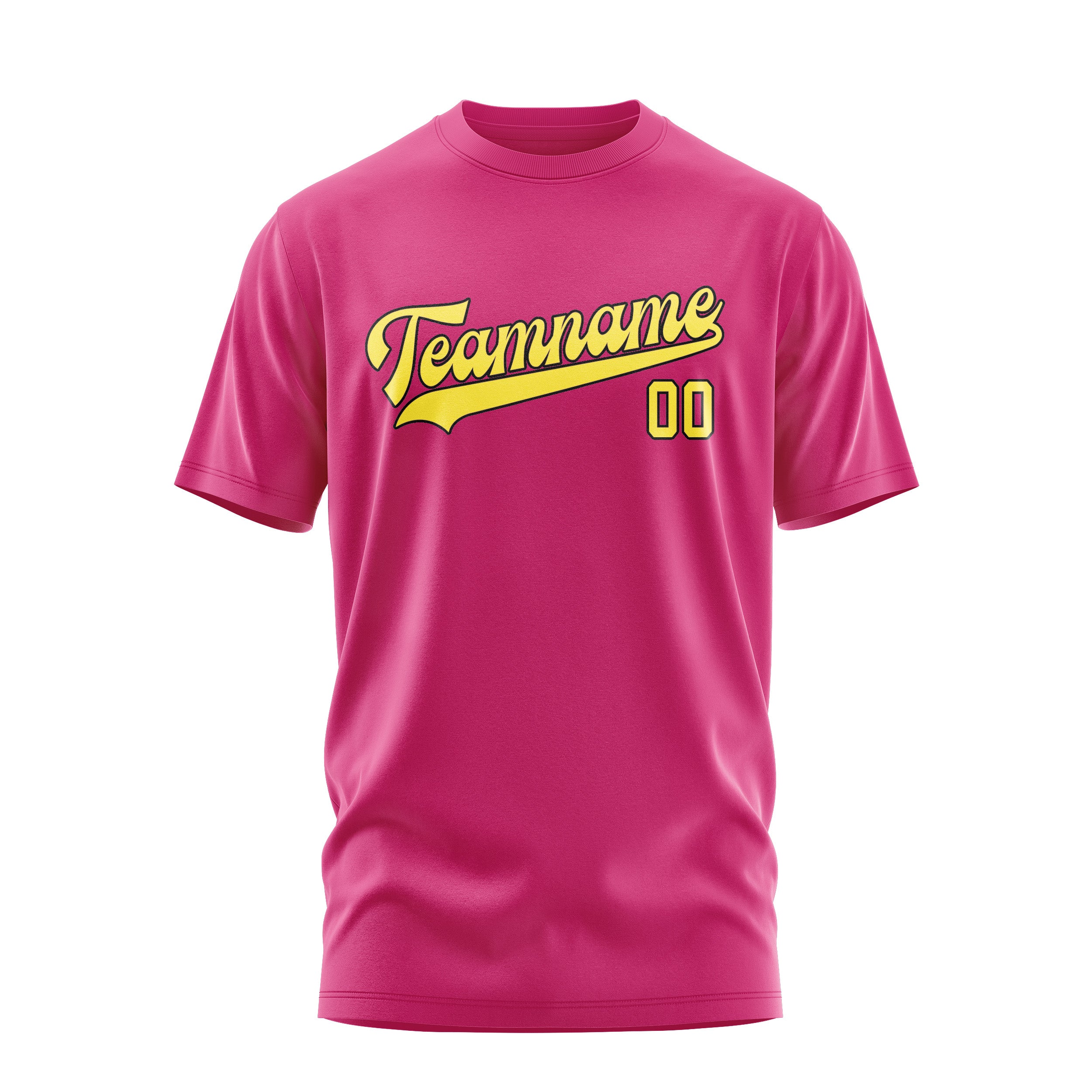 Custom Pink Light Yellow T-Shirt