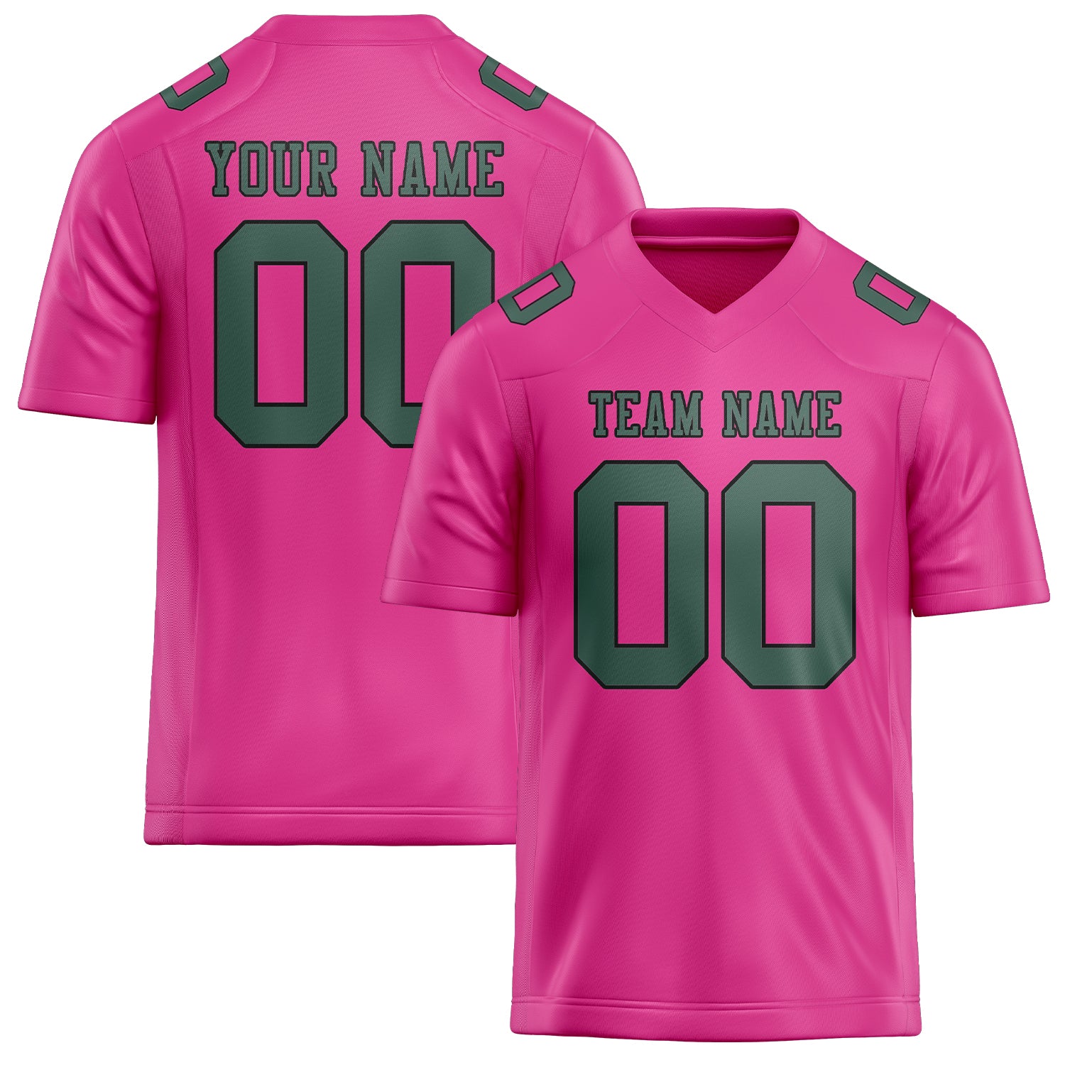 Custom Pink Blue Green Football Jersey