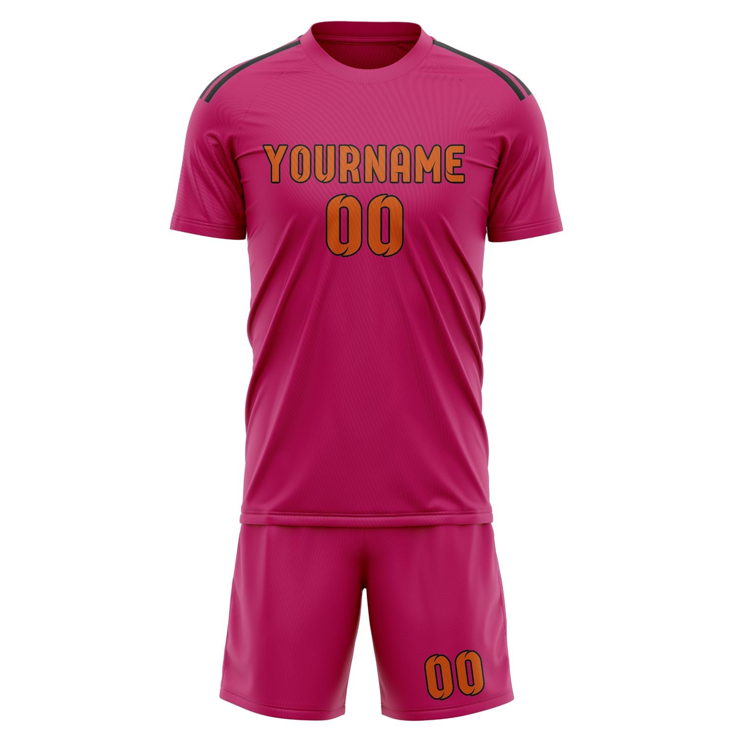 Custom Pink Orange Soccer Set