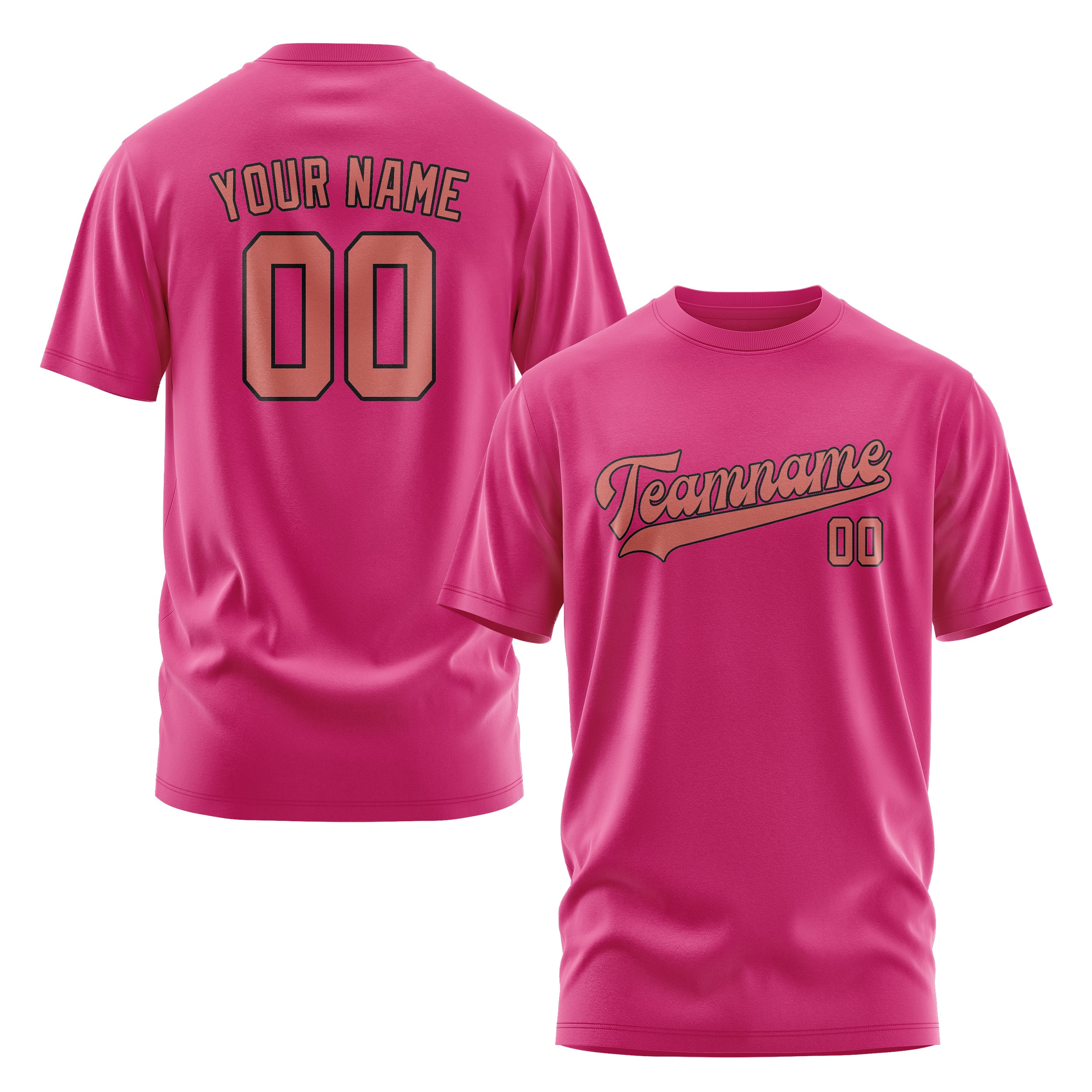 Custom Pink Copper Rose T-Shirt