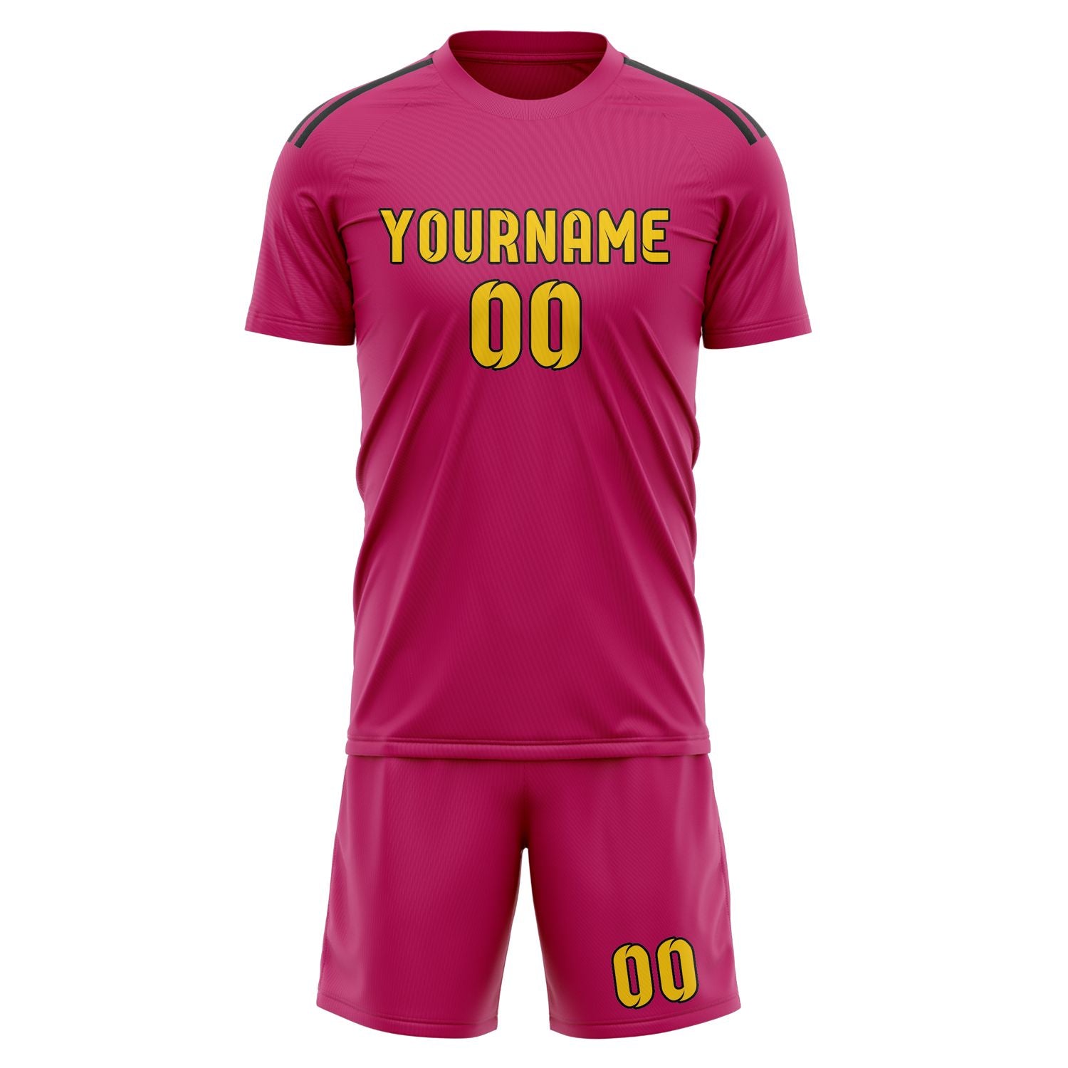 Custom Pink Gold Soccer Set