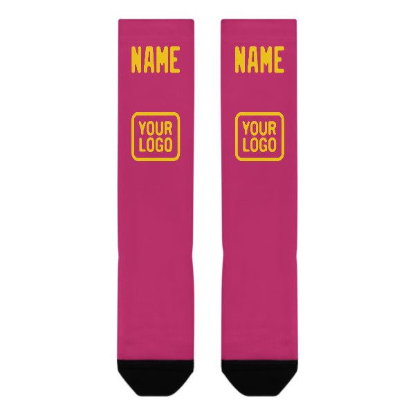 Custom Pink Gold Knee-High Sock