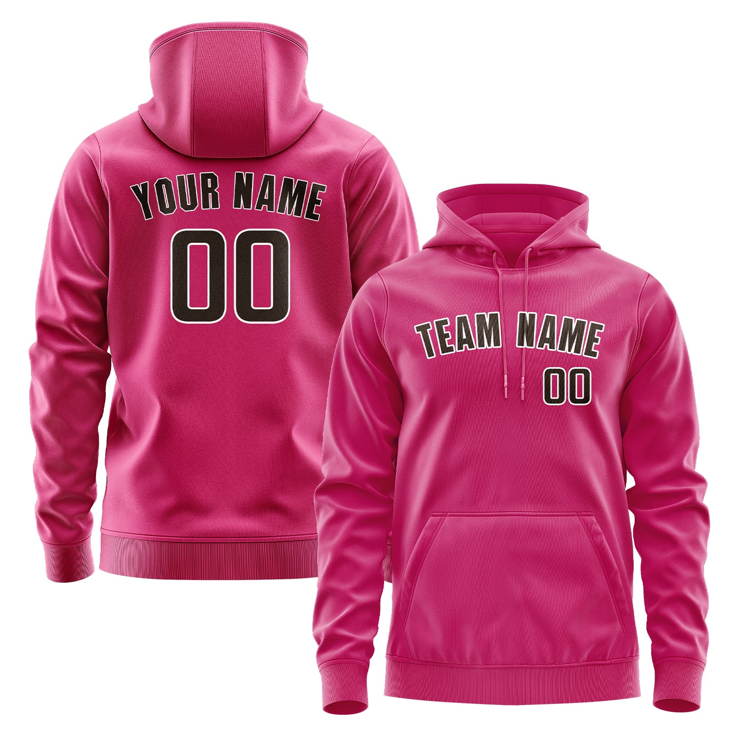 Custom Pink Brown Hoodie