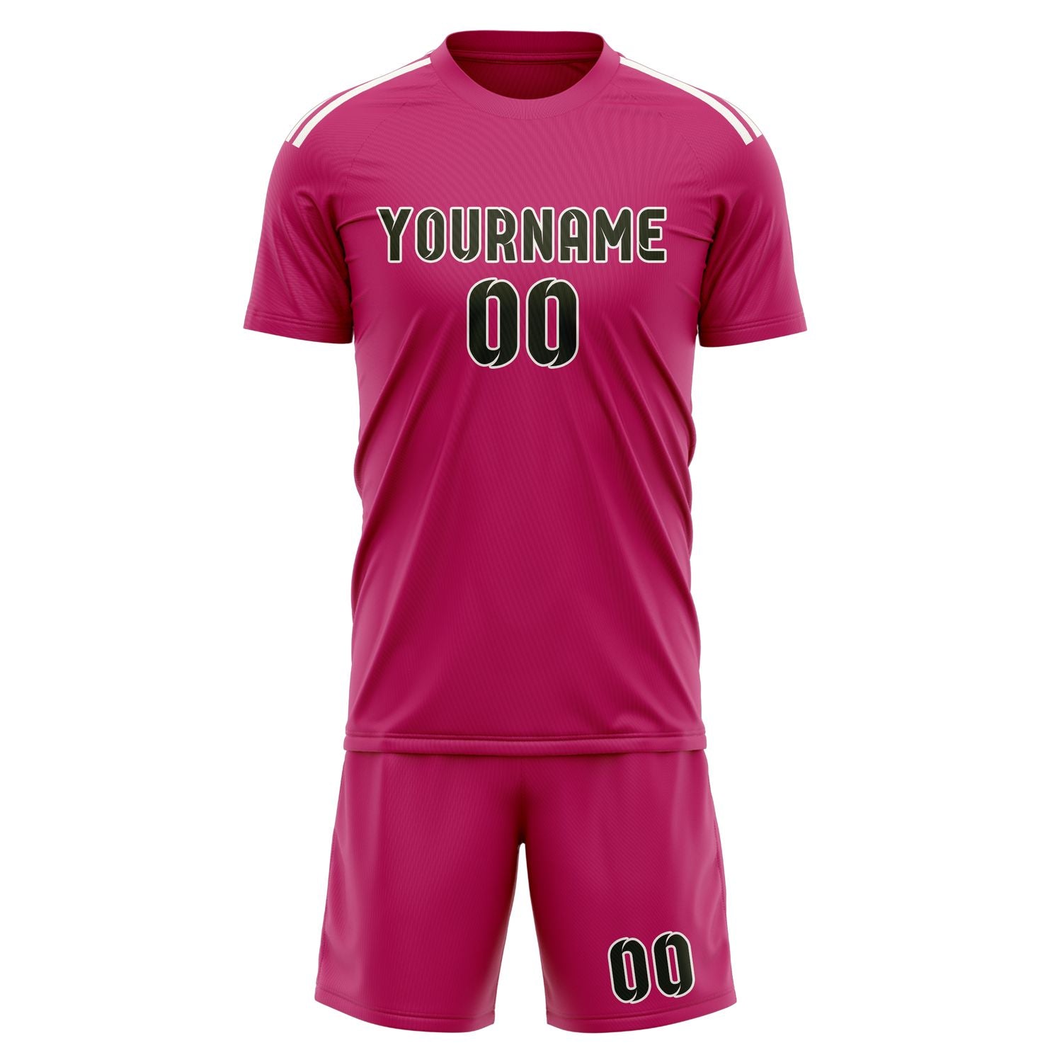 Custom Pink Olive Soccer Set