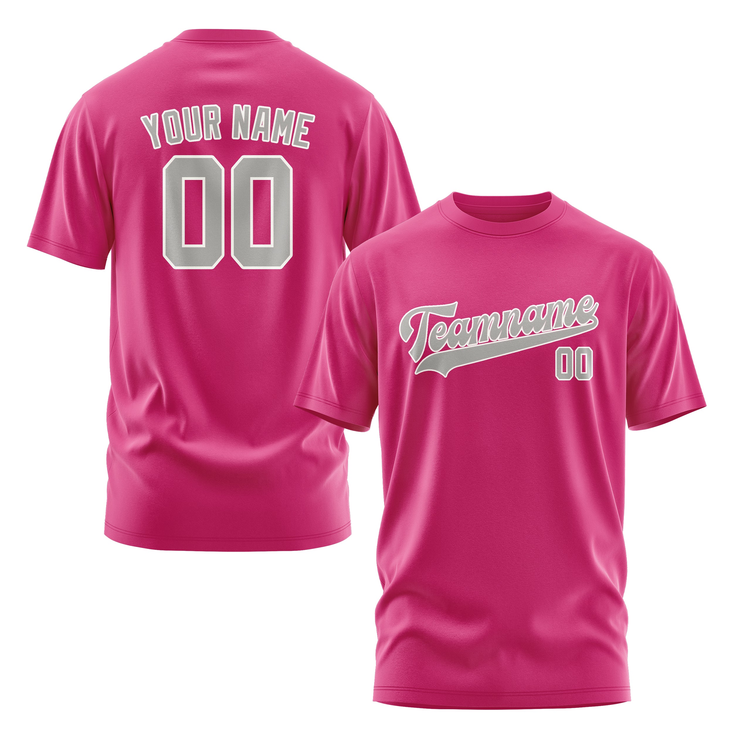 Custom Pink Gray T-Shirt