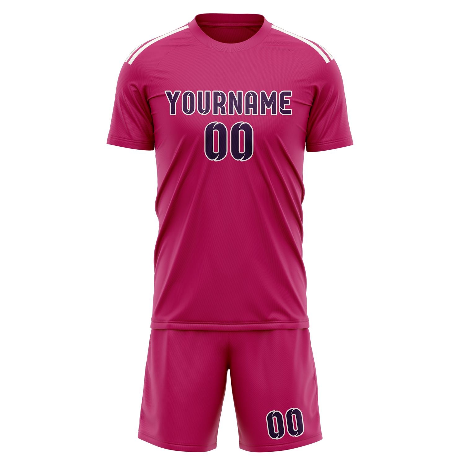 Custom Pink Purple Soccer Set