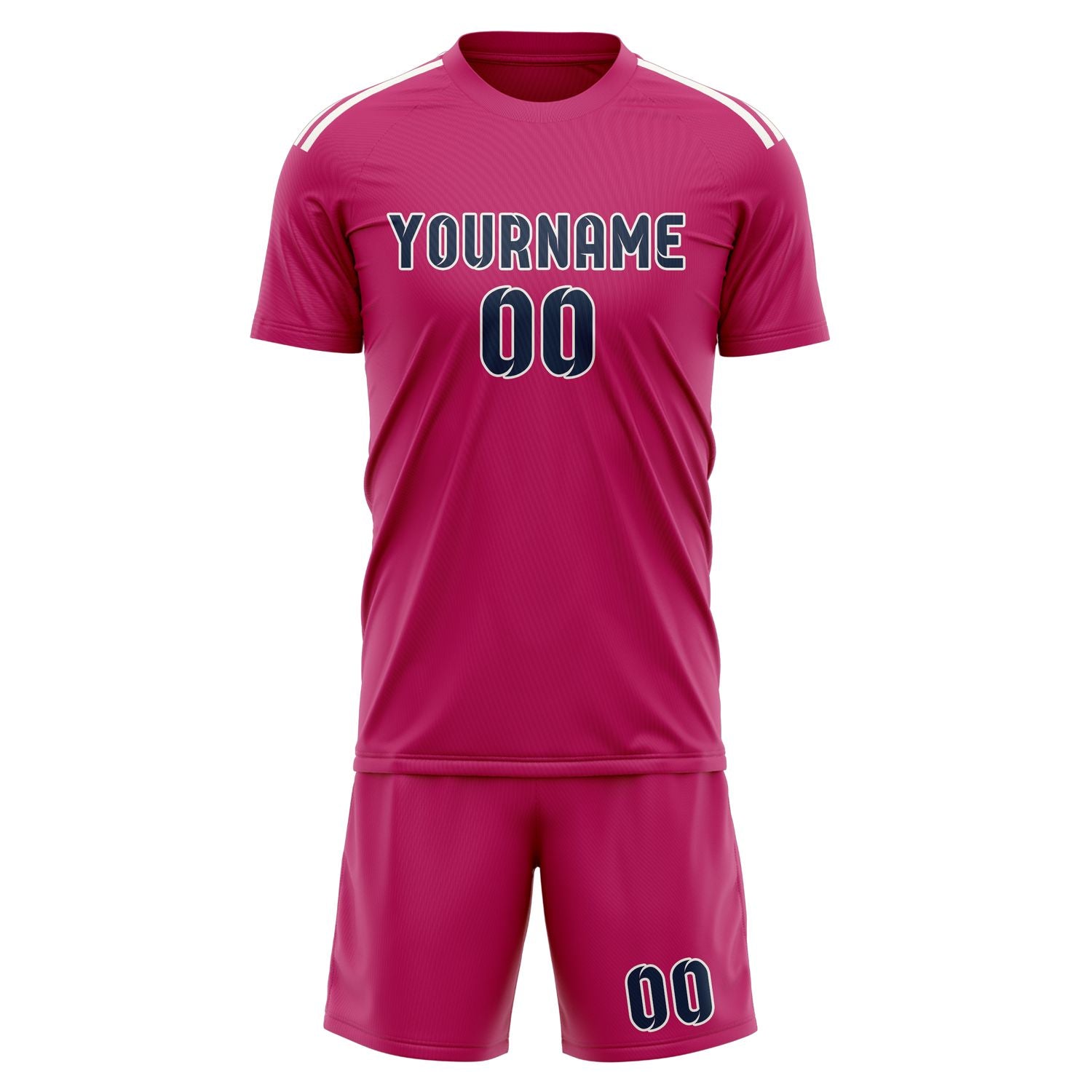 Custom Pink Blue Soccer Set