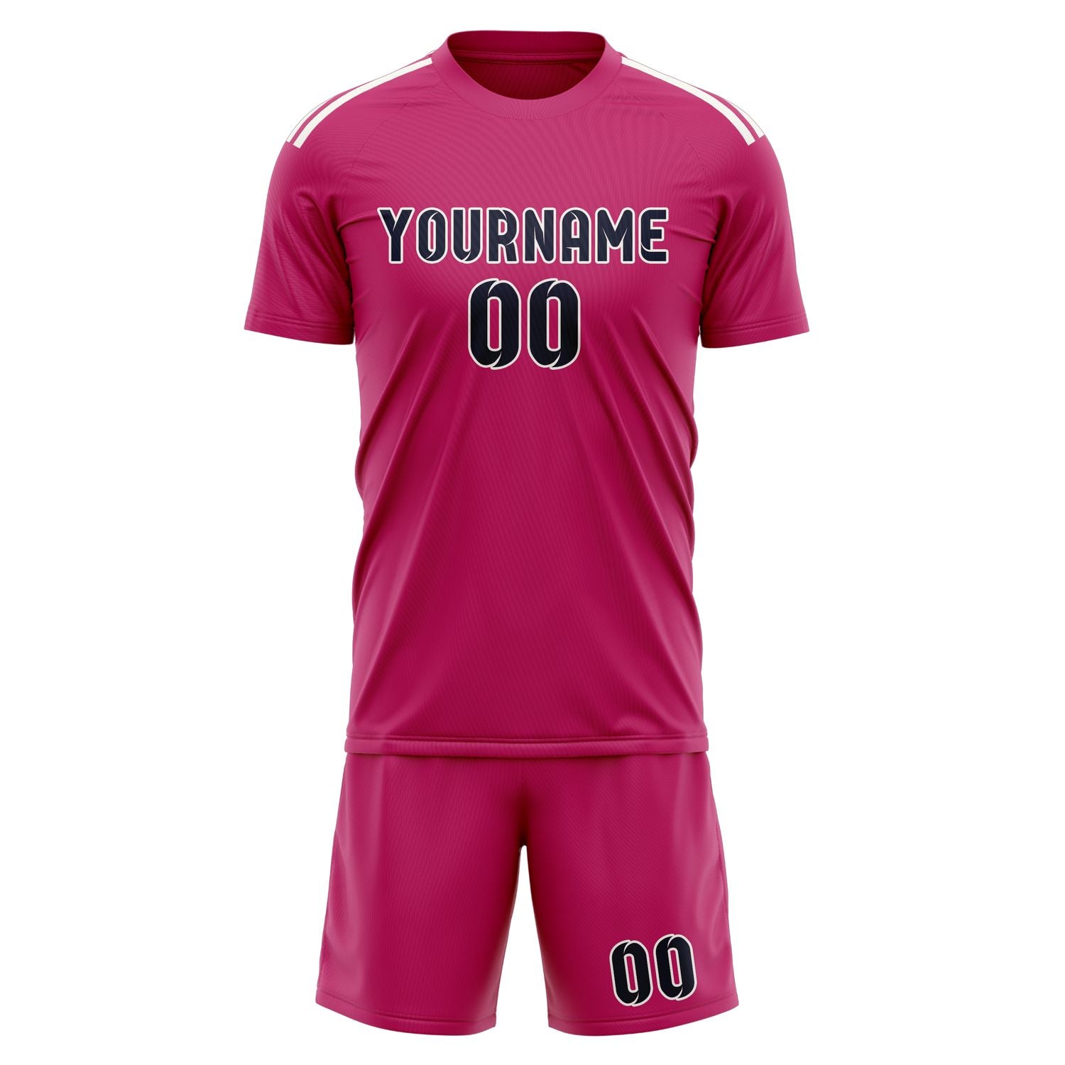 Custom Pink Navy Soccer Set