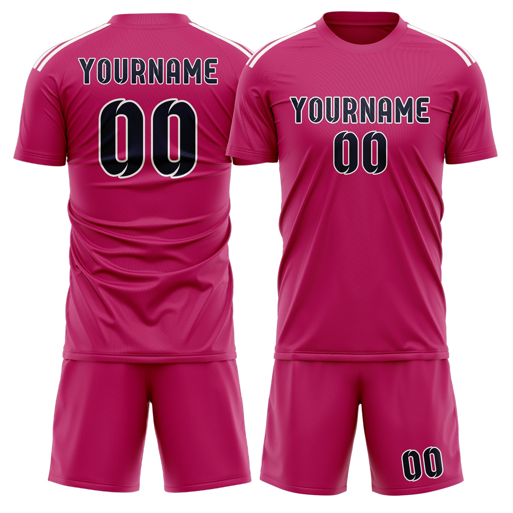 Custom Pink Navy Soccer Set