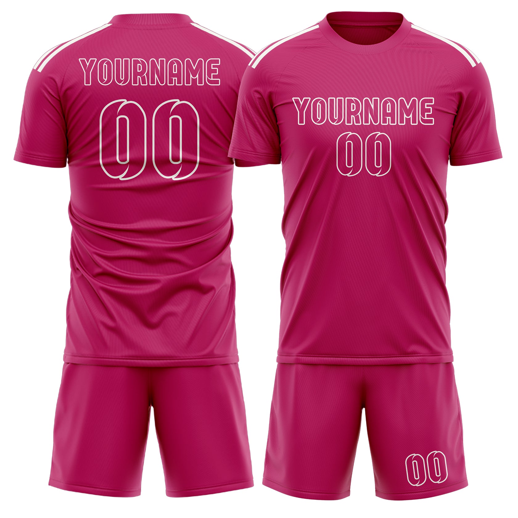 Custom Pink Pink Soccer Set