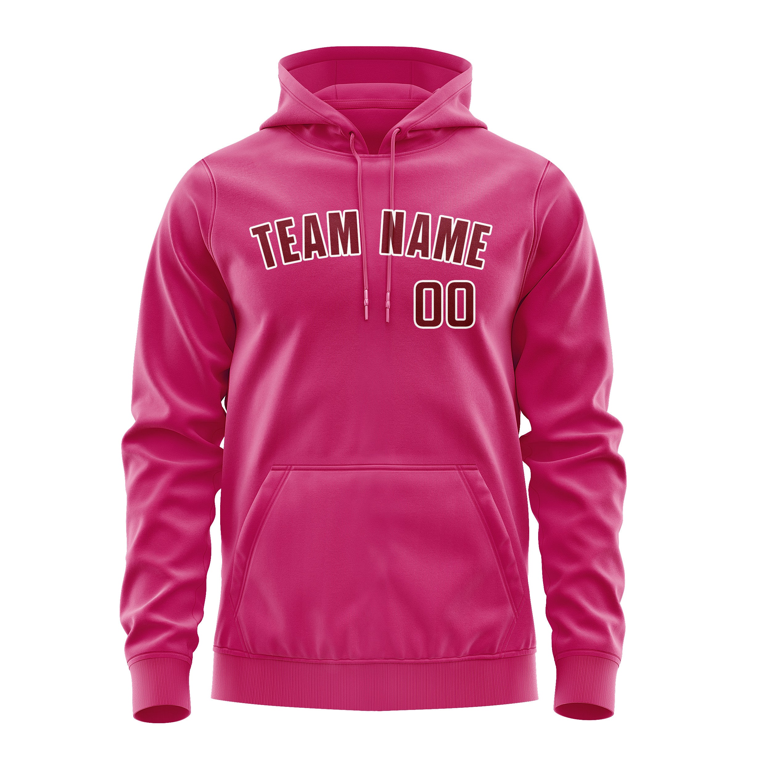 Custom Pink Crimson Red Hoodie