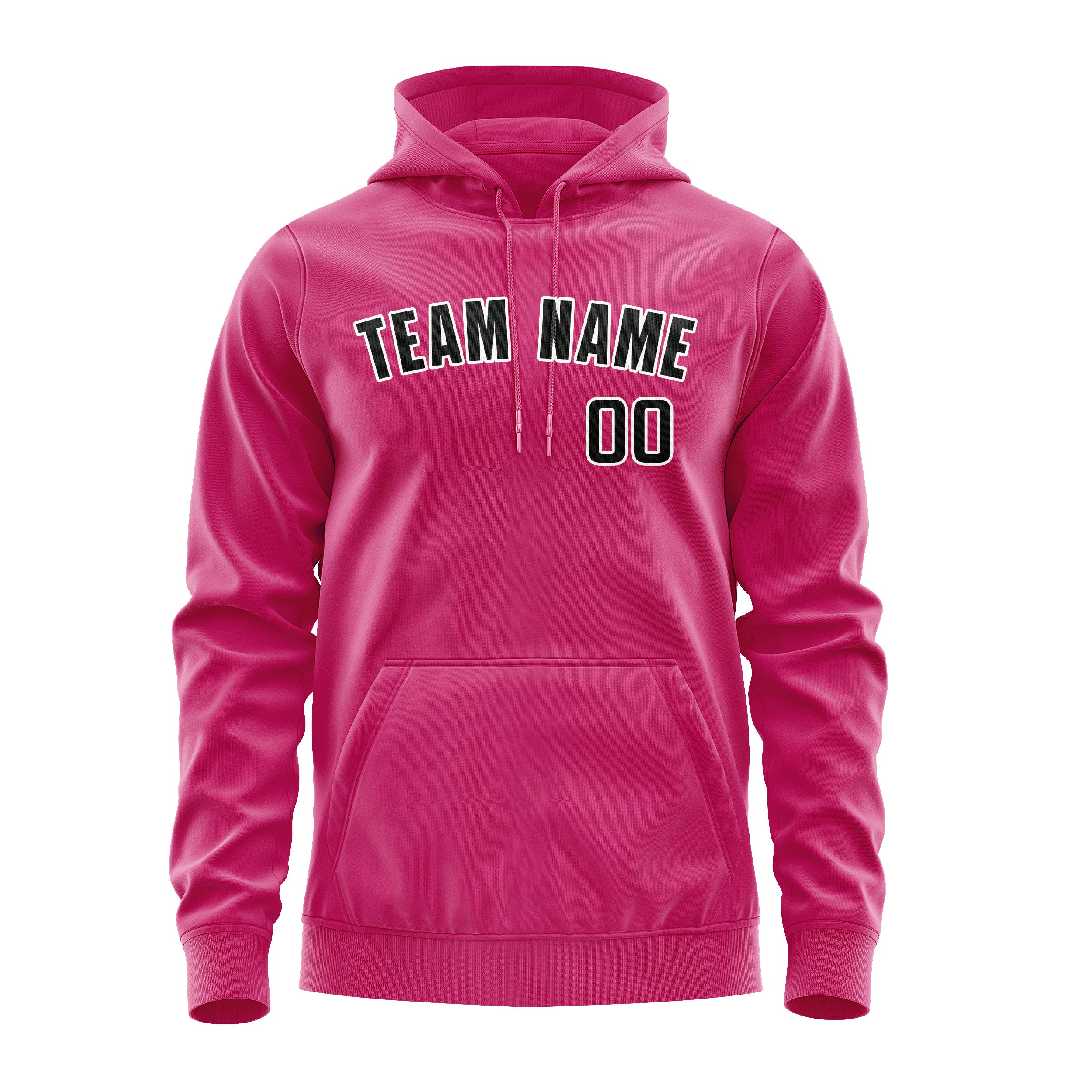 Custom Pink Black Hoodie