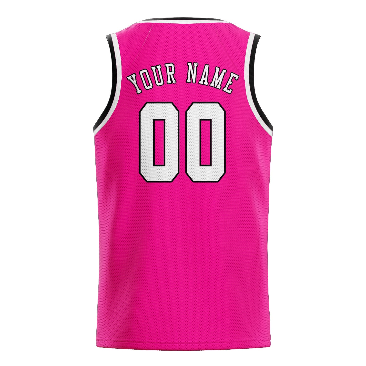Custom Pink White Basketball Jersey