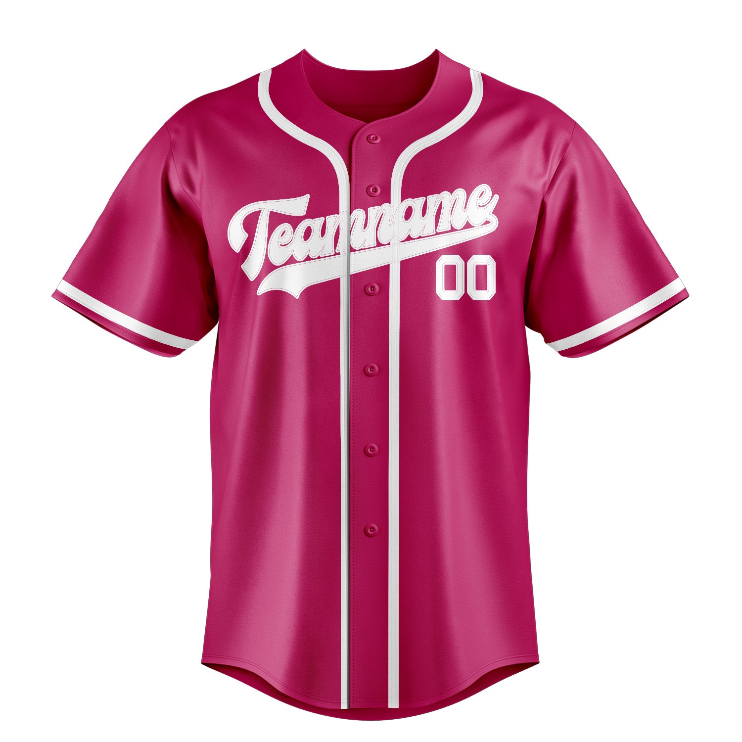 Custom Pink White Baseball Jersey