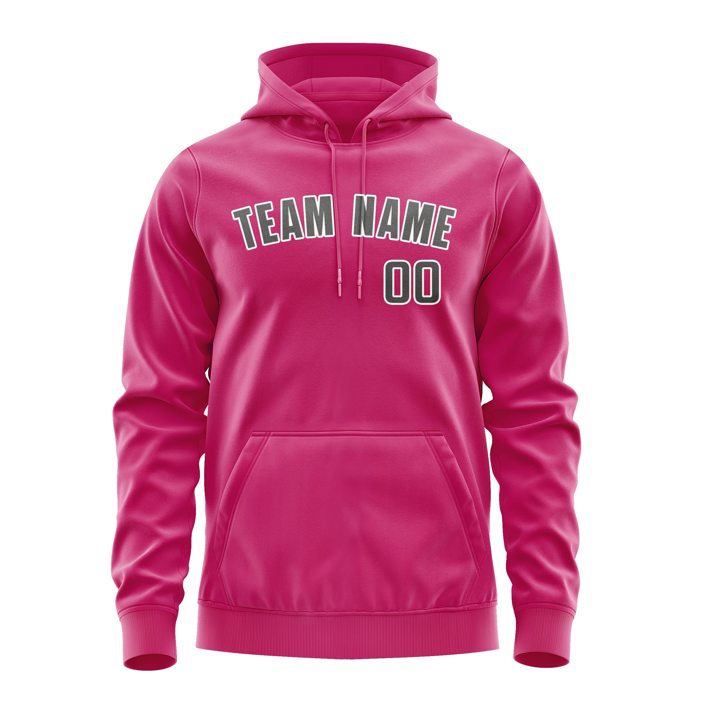 Custom Pink Dark Grey Hoodie