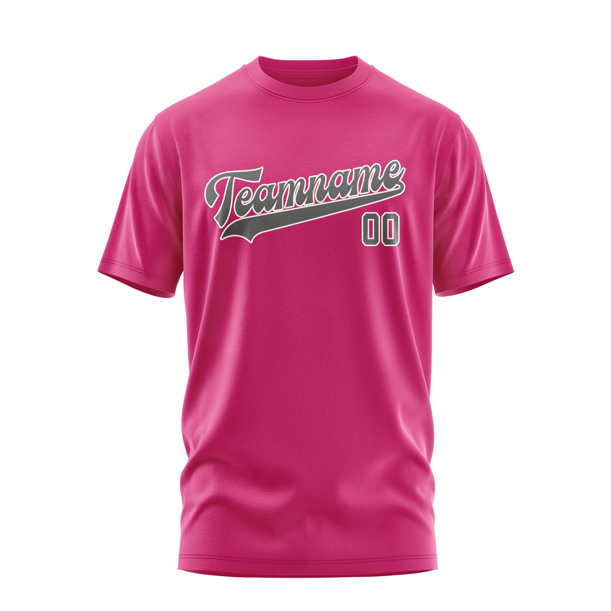 Custom Pink Dark Grey T-Shirt