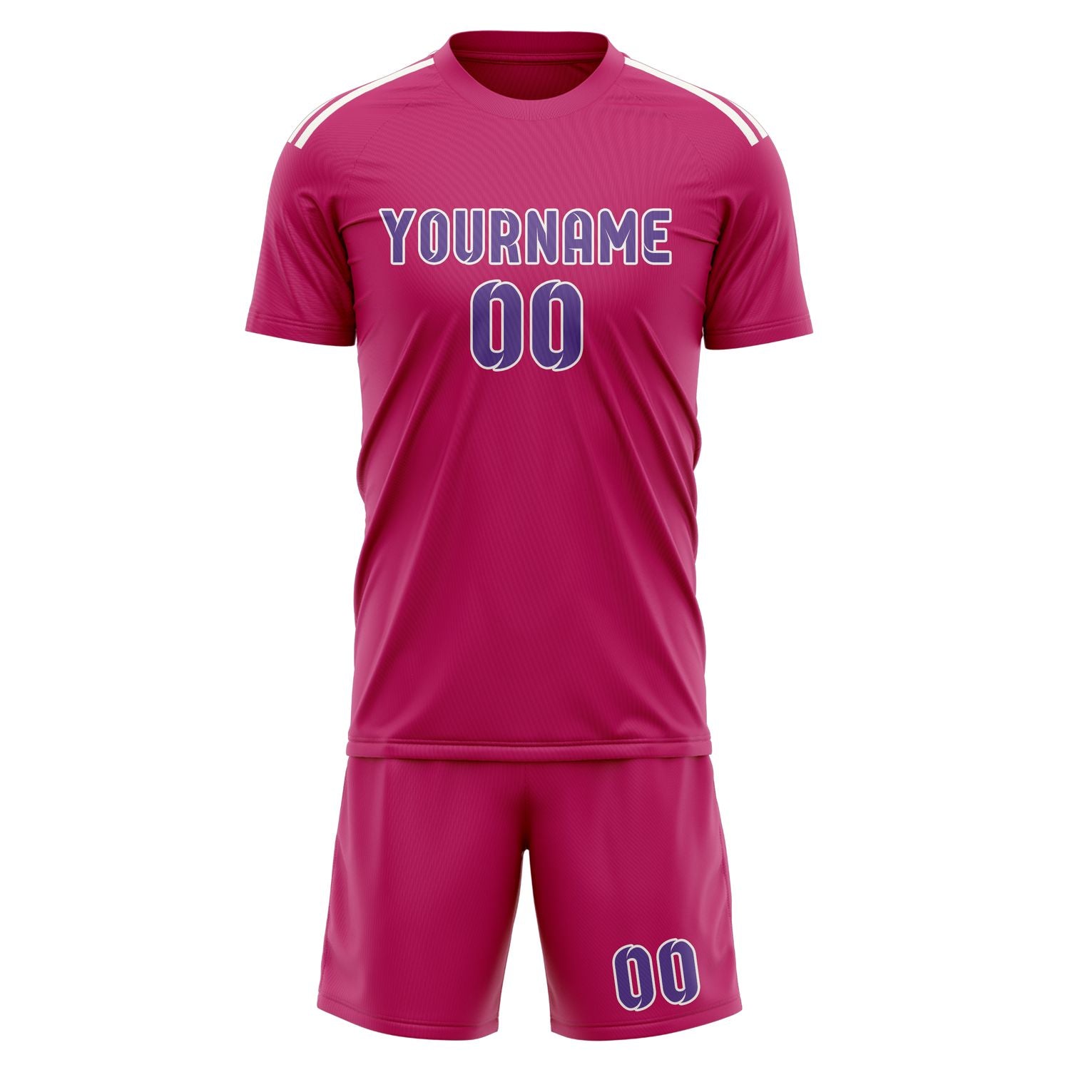 Custom Pink Light Purple Soccer Set