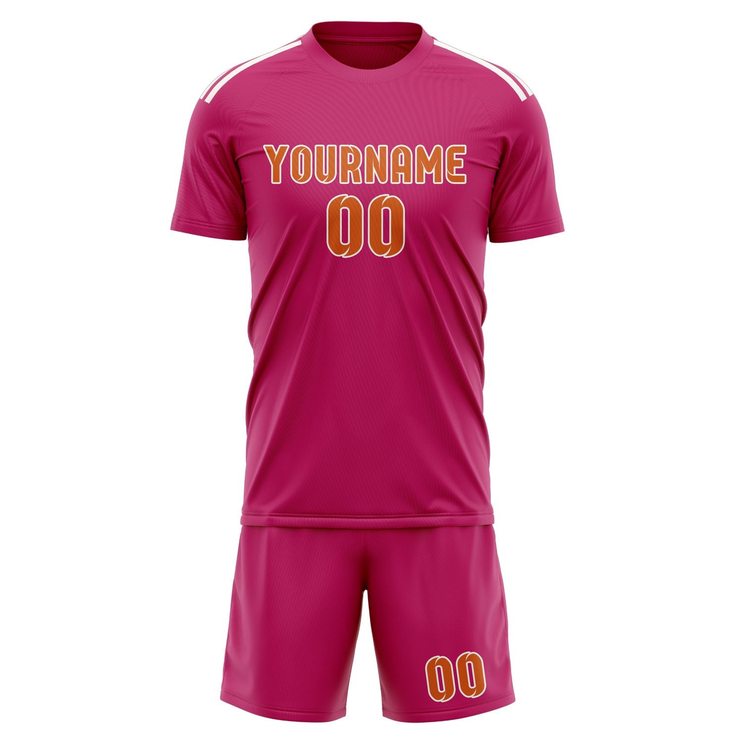 Custom Pink Orange Soccer Set