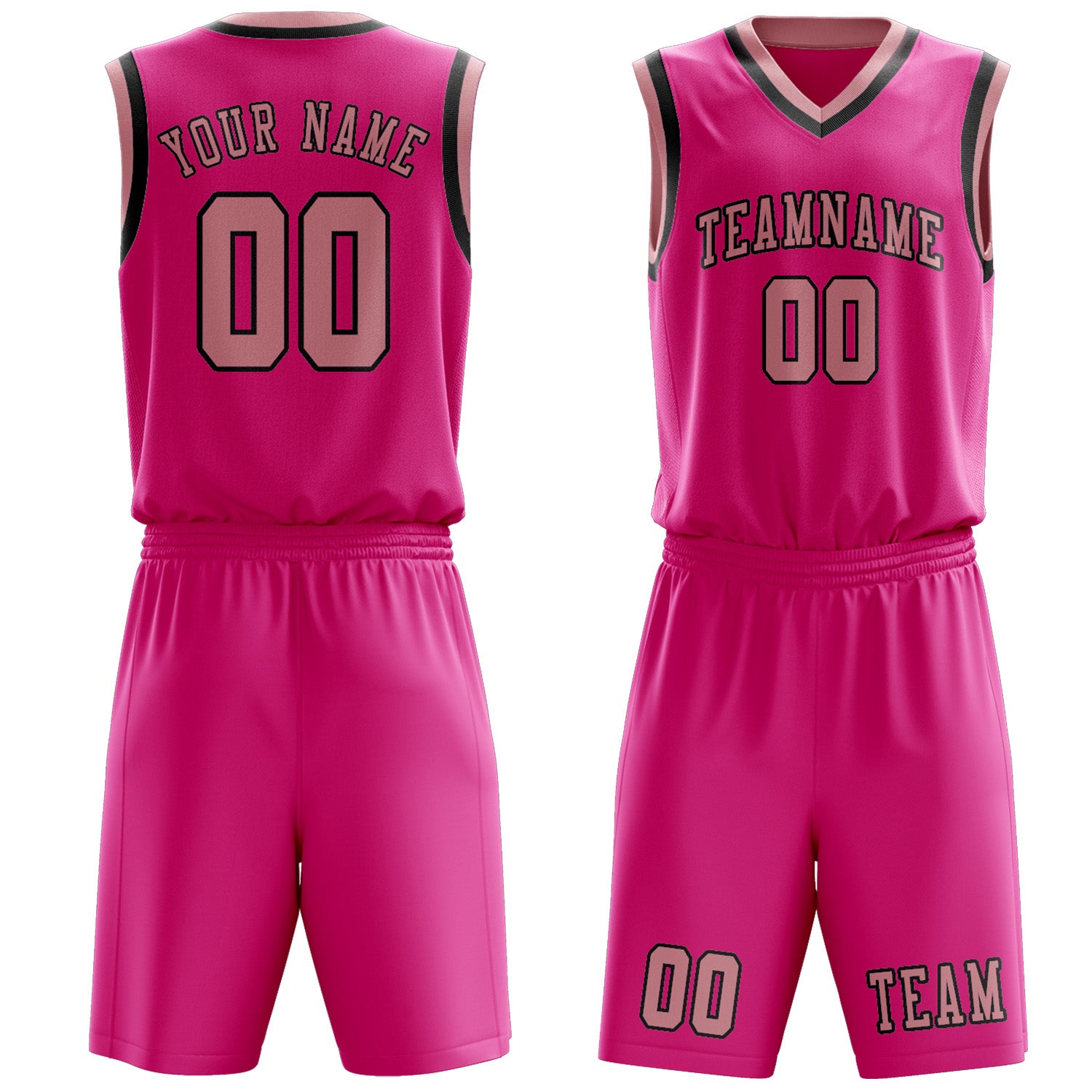Custom Pink Light Pink Basketball Set
