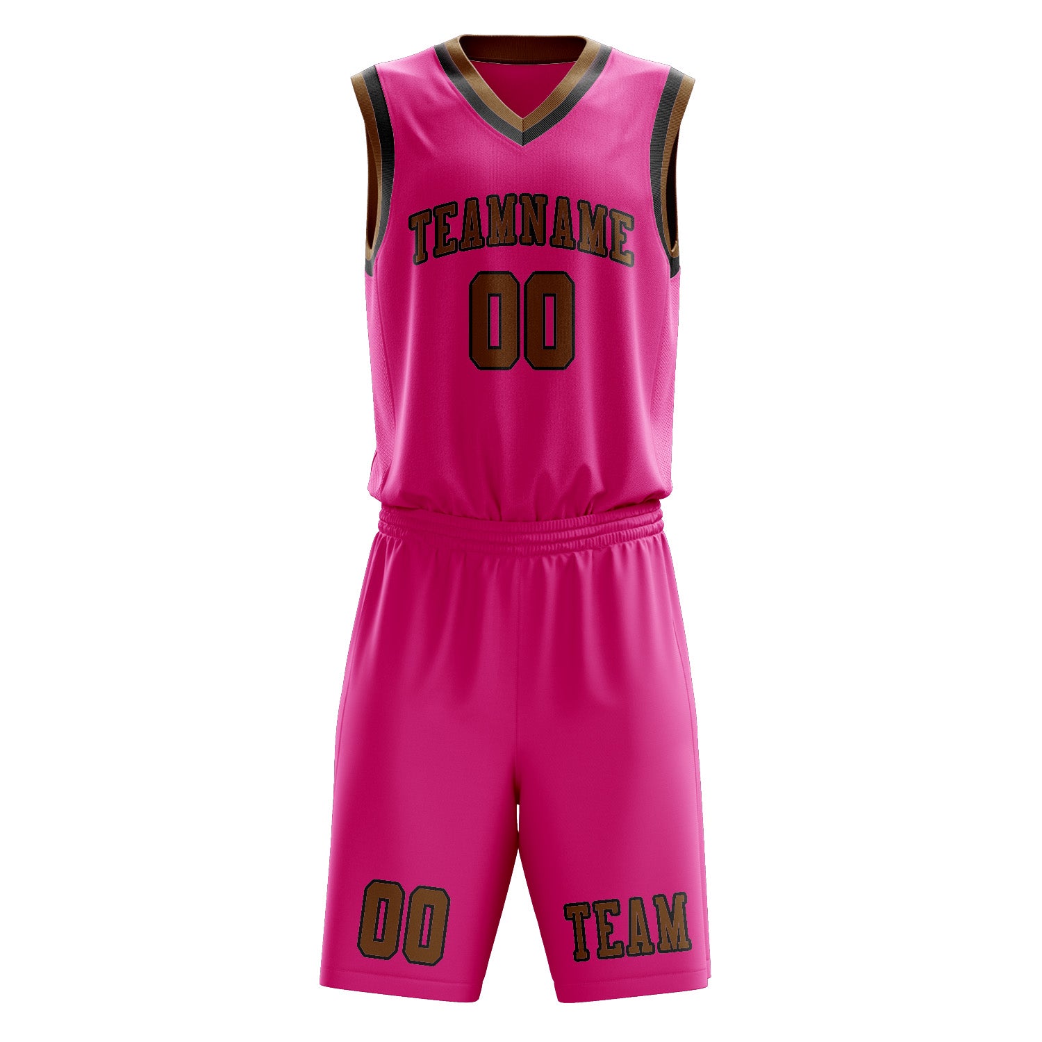 Custom Pink Khaki Basketball Set