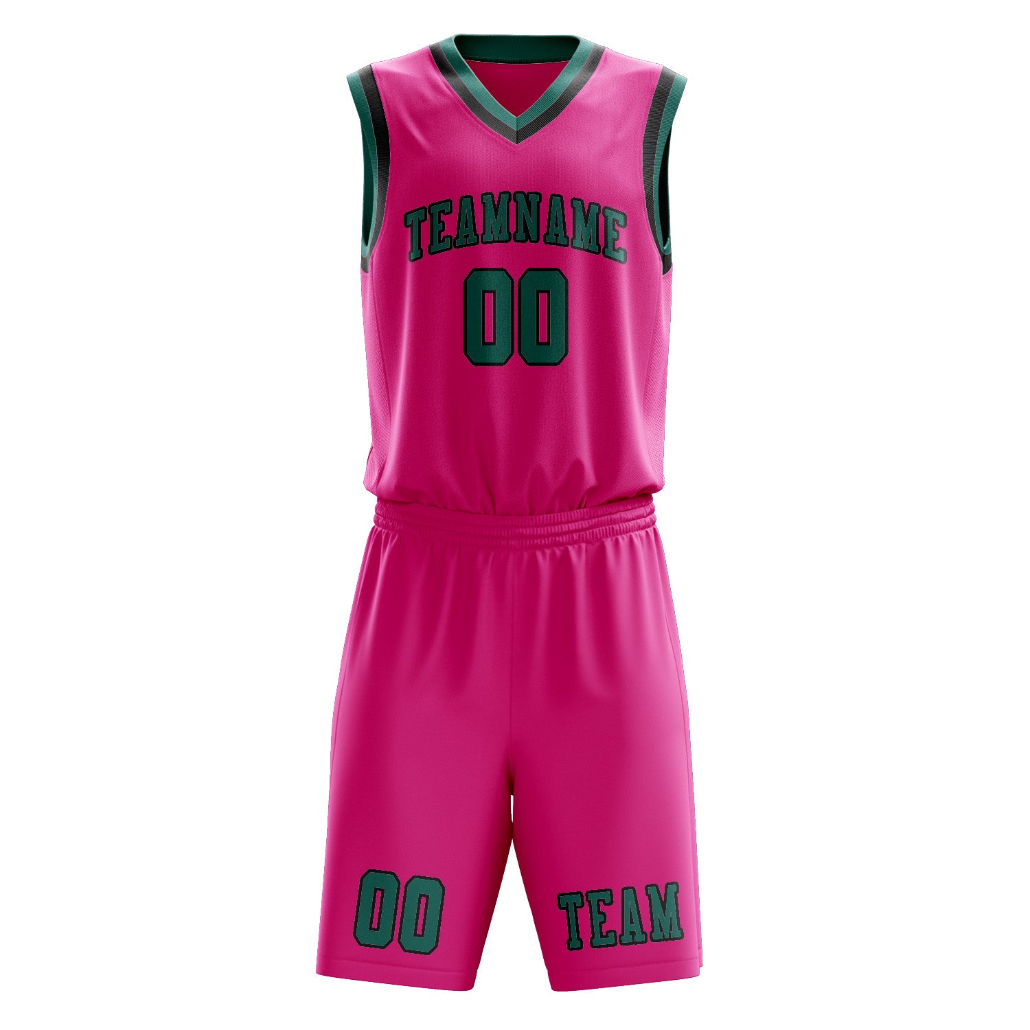 Custom Pink Blue Green Basketball Set