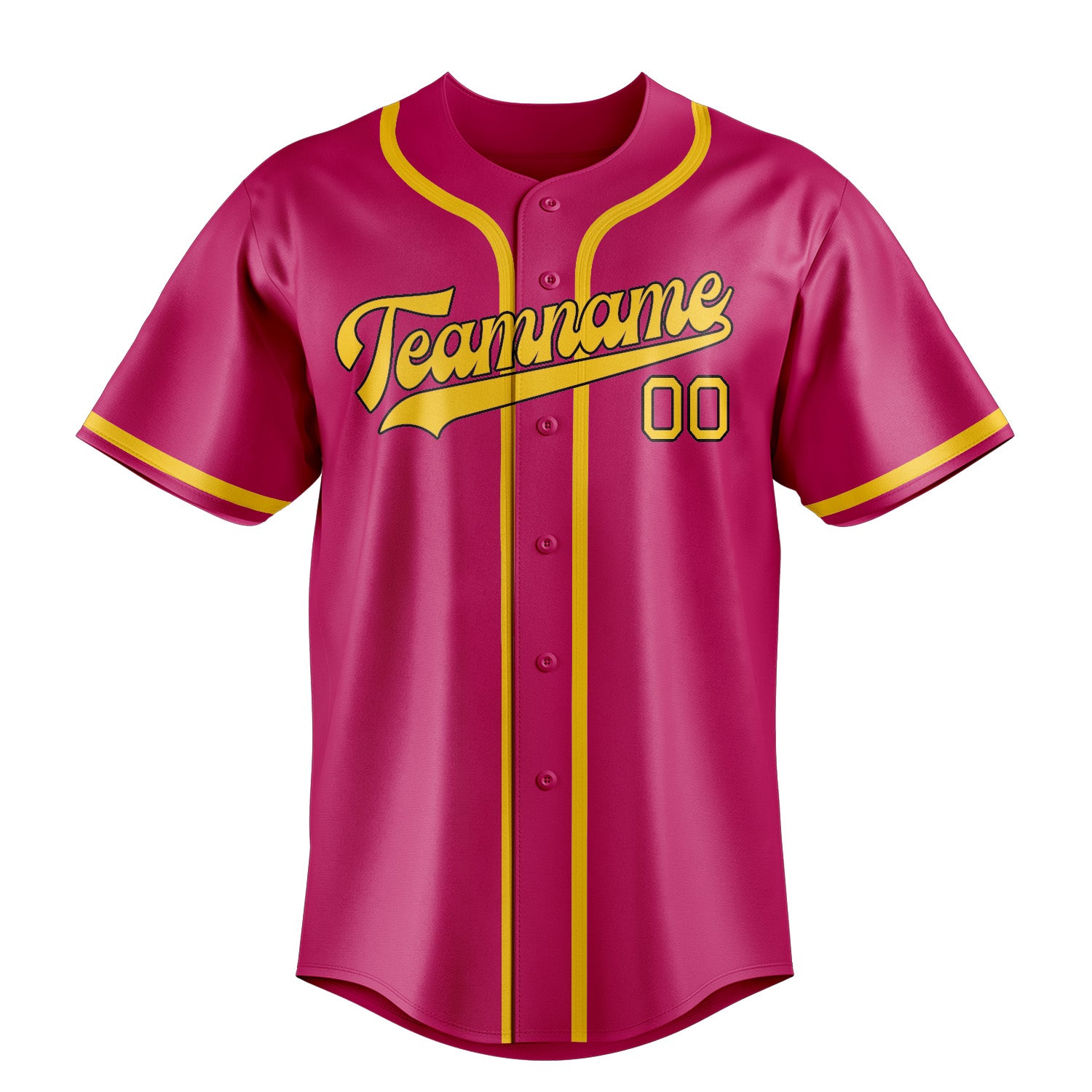 Custom Pink Gold Baseball Jersey