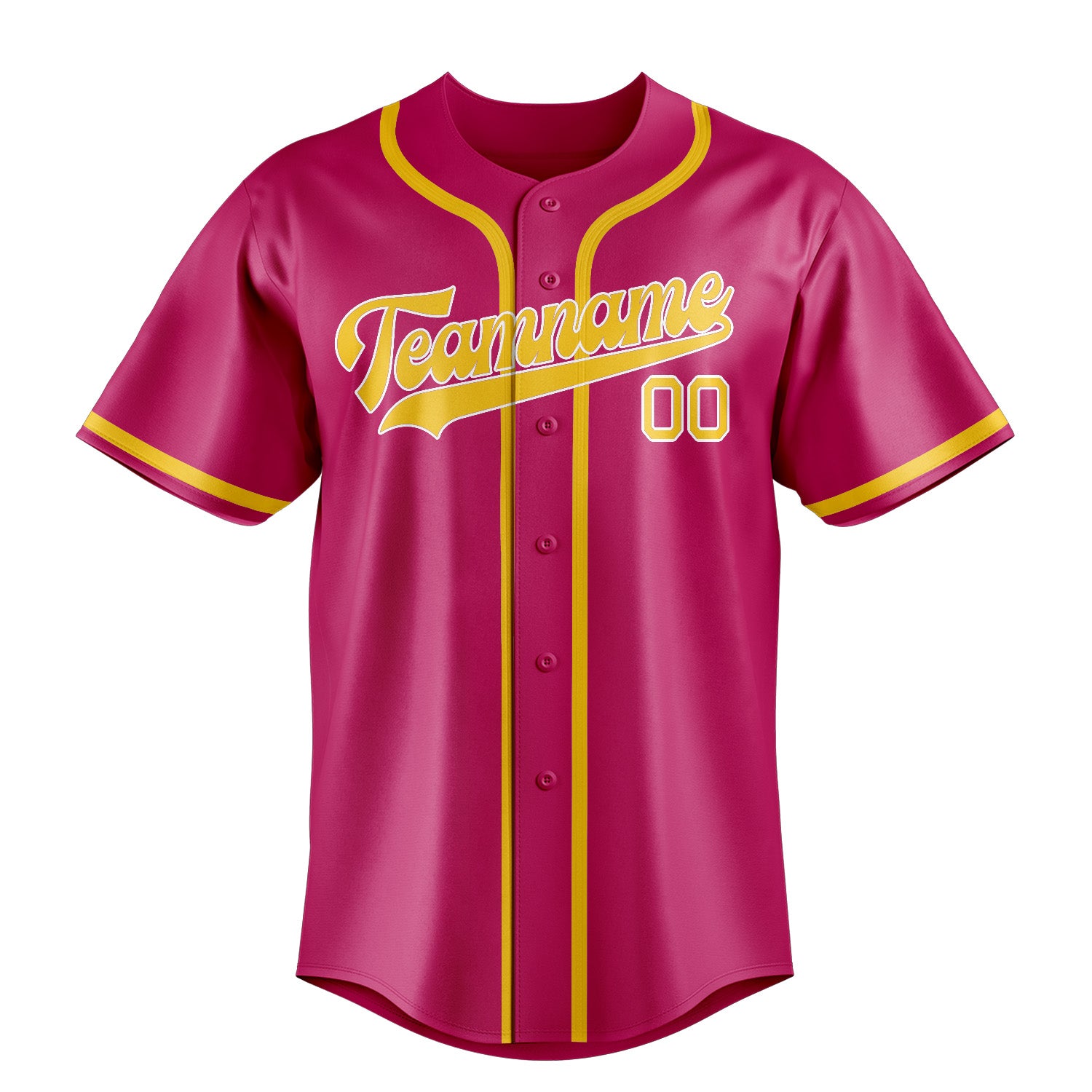 Custom Pink Gold Baseball Jersey