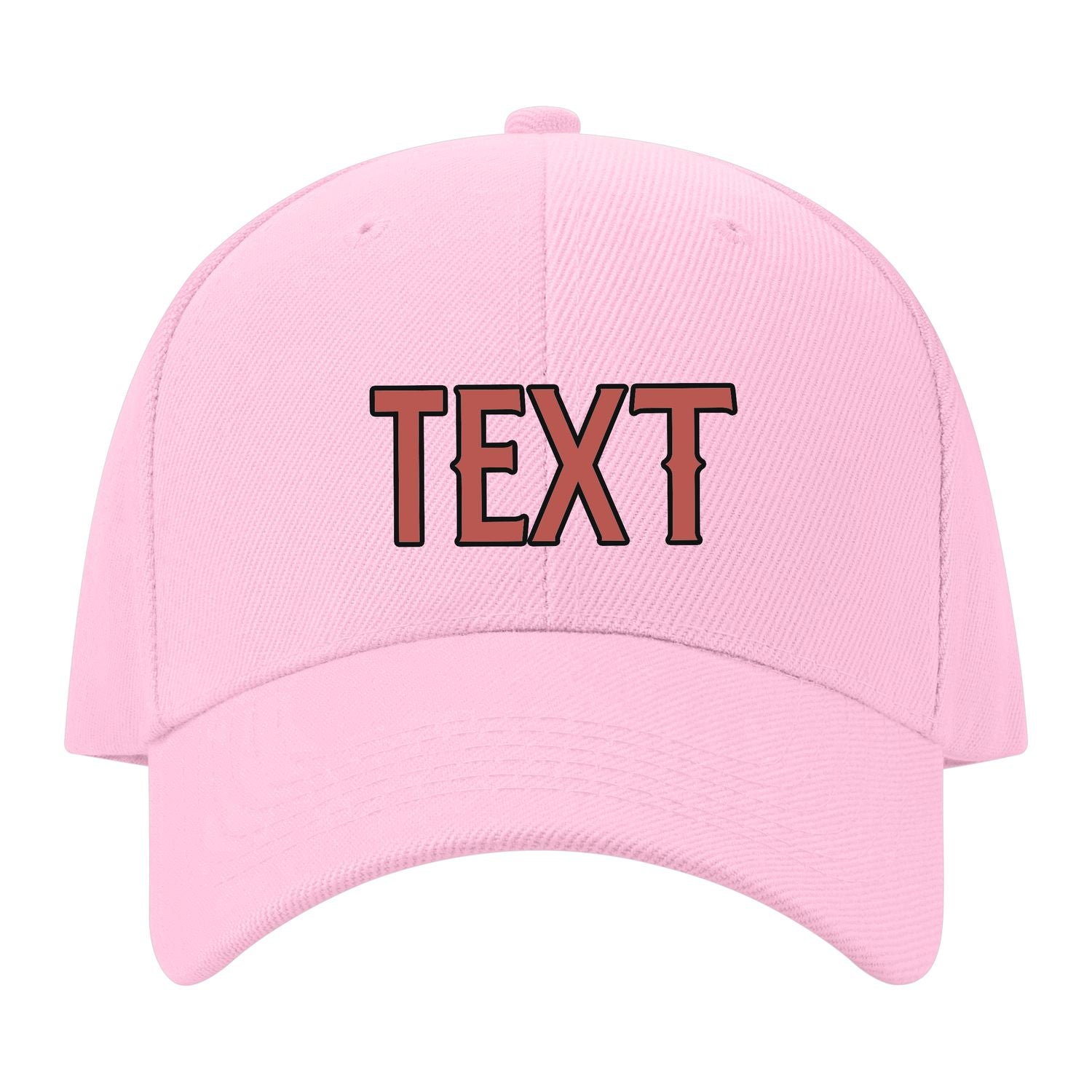Custom Light Pink Emerald Green Hat 13B21729