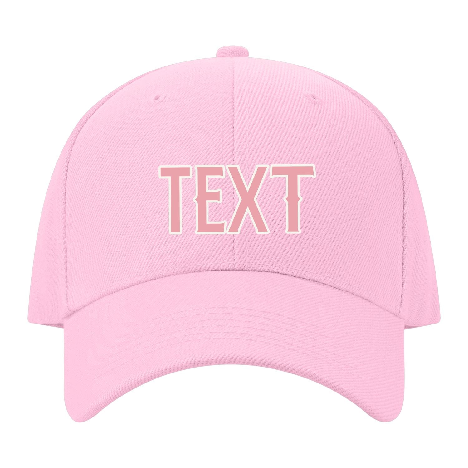 Custom Light Pink Light Emerald Green Hat 13B21821