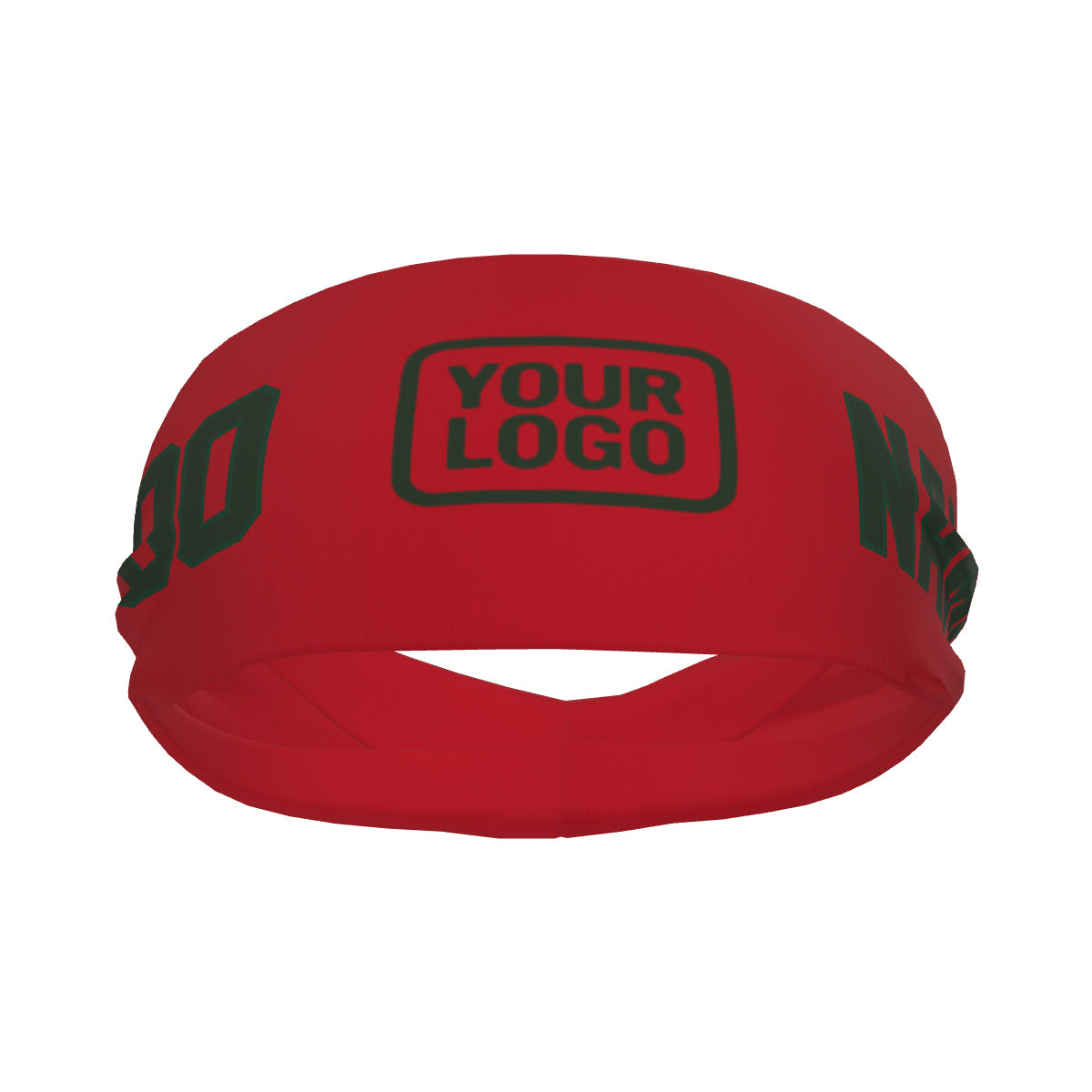 Custom Red Dark Green Sports headband