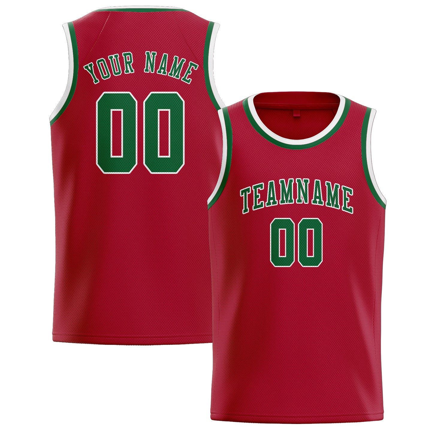 Custom Red Green Basketball Jersey