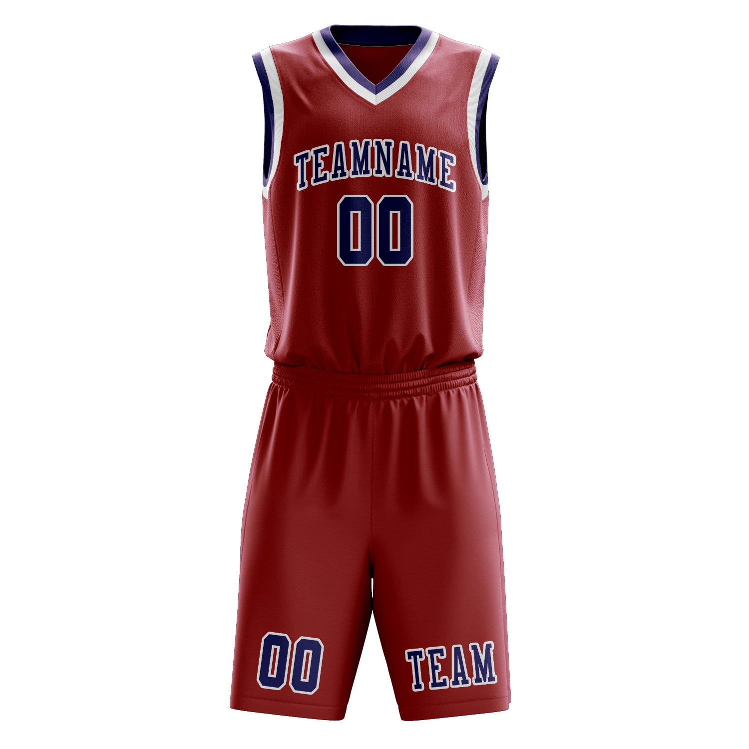 Custom Red Purple Basketball Set