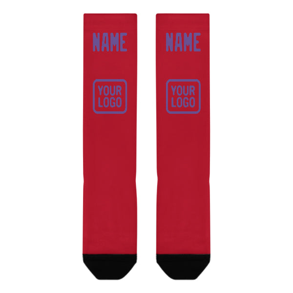 Custom Red Light Purple Knee-High Sock