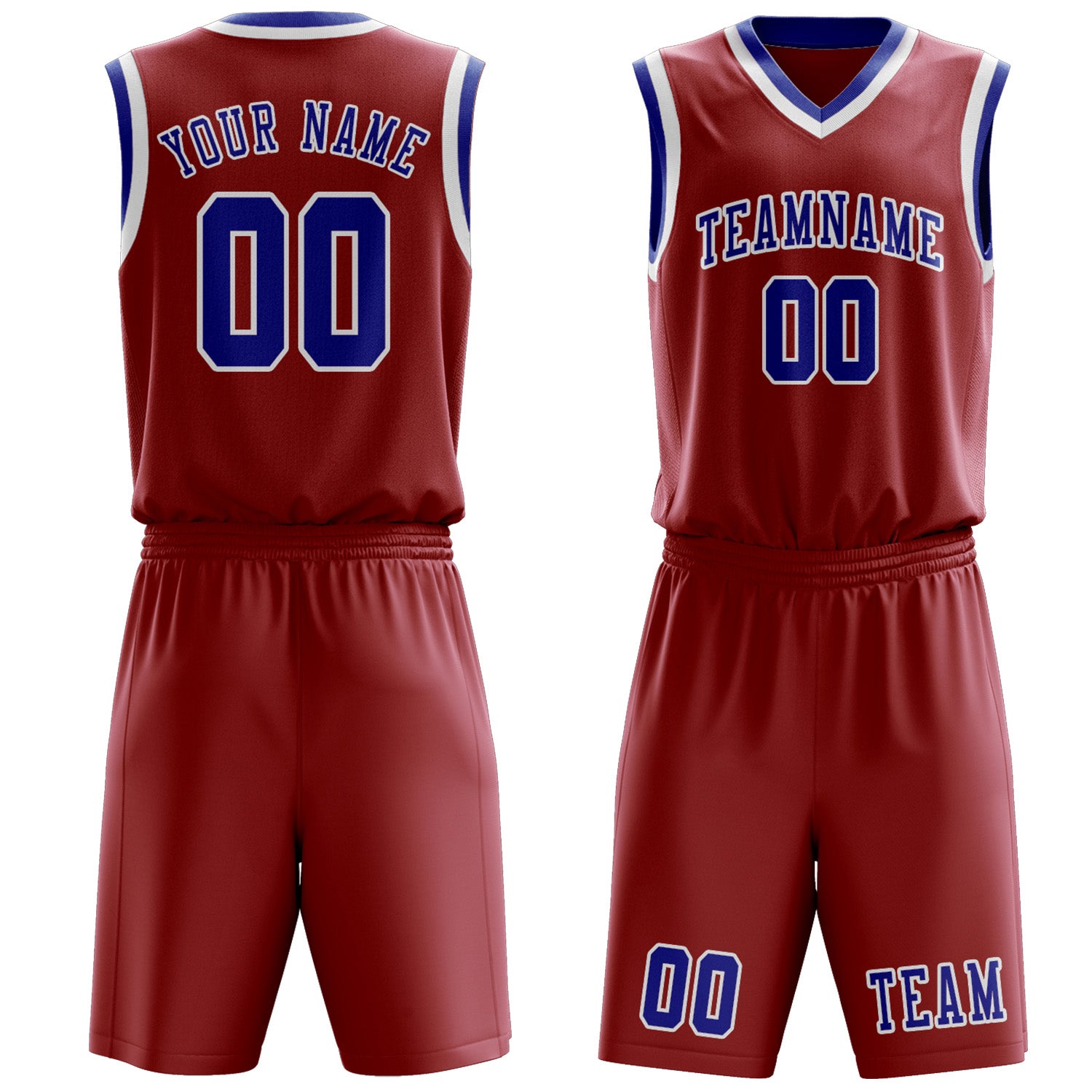 Custom Red Sky Blue Basketball Set