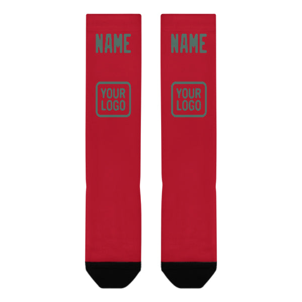 Custom Red Blue Green Knee-High Sock