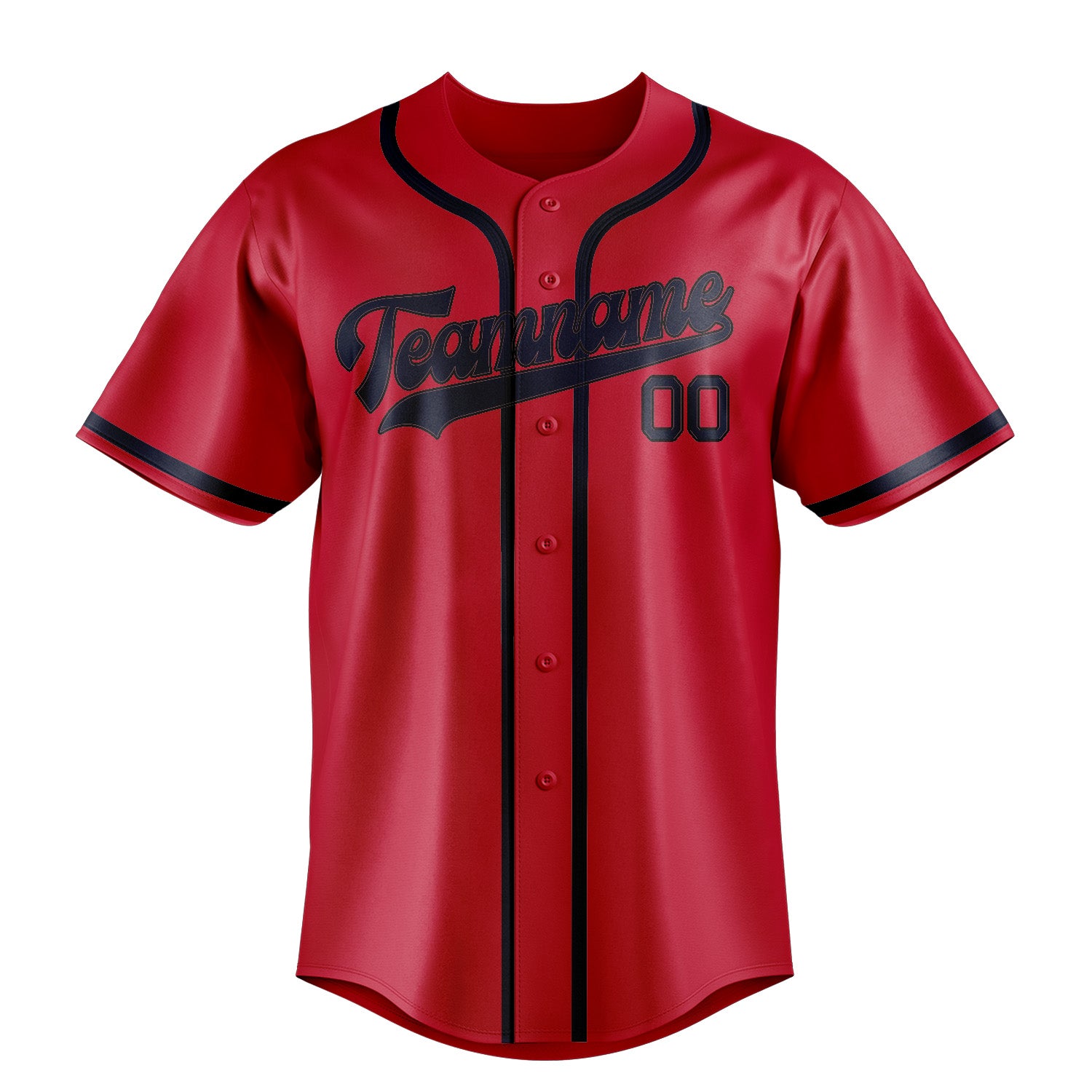Custom Red Navy Baseball Jersey