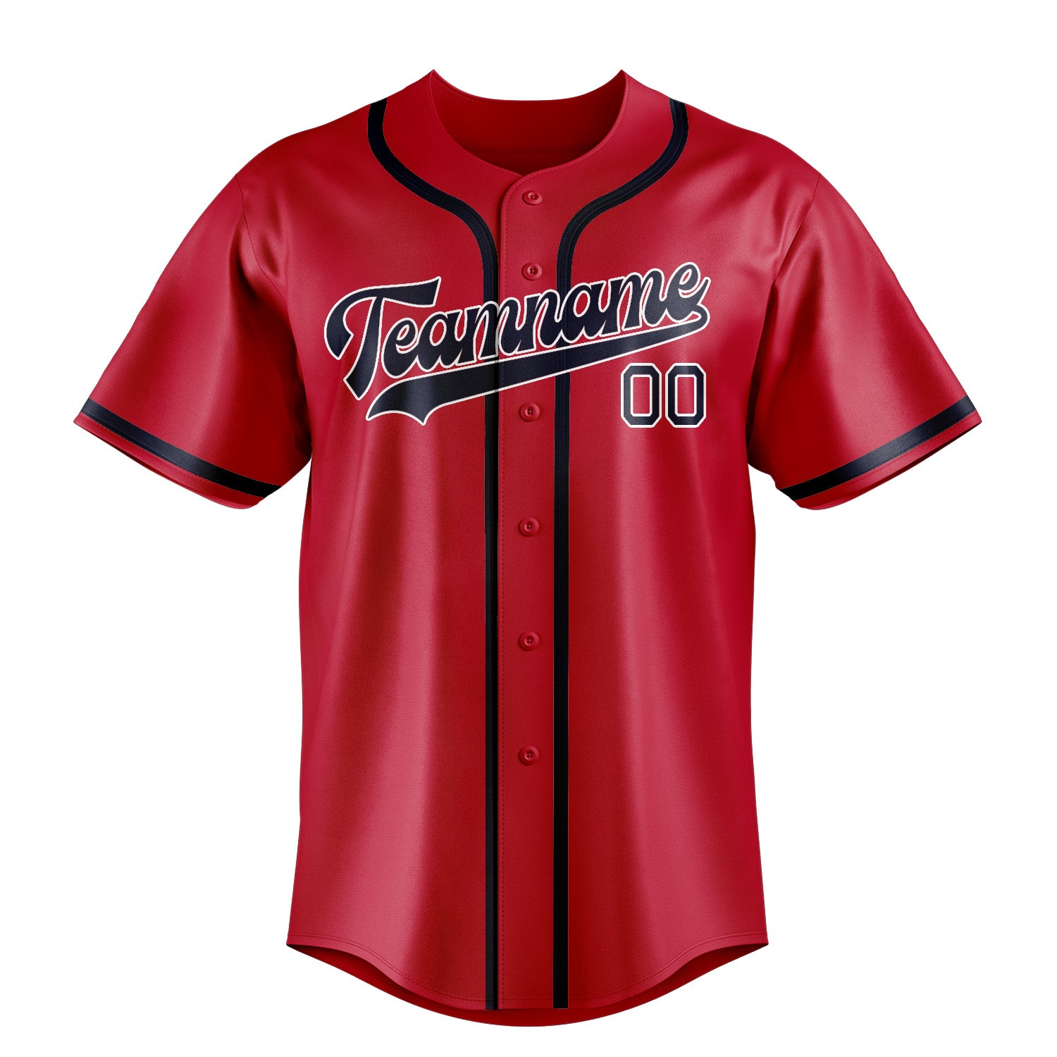 Custom Red Navy Baseball Jersey