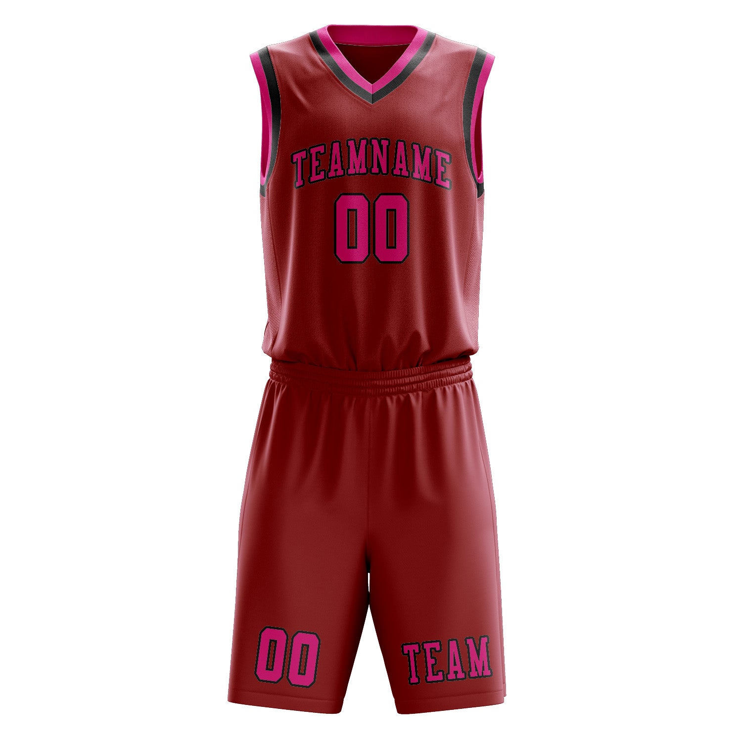 Custom Red Pink Basketball Set