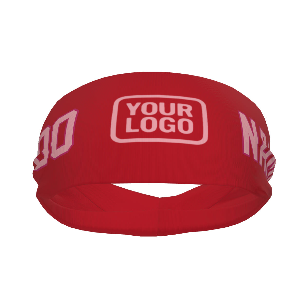 Custom Red Light Pink Sports headband