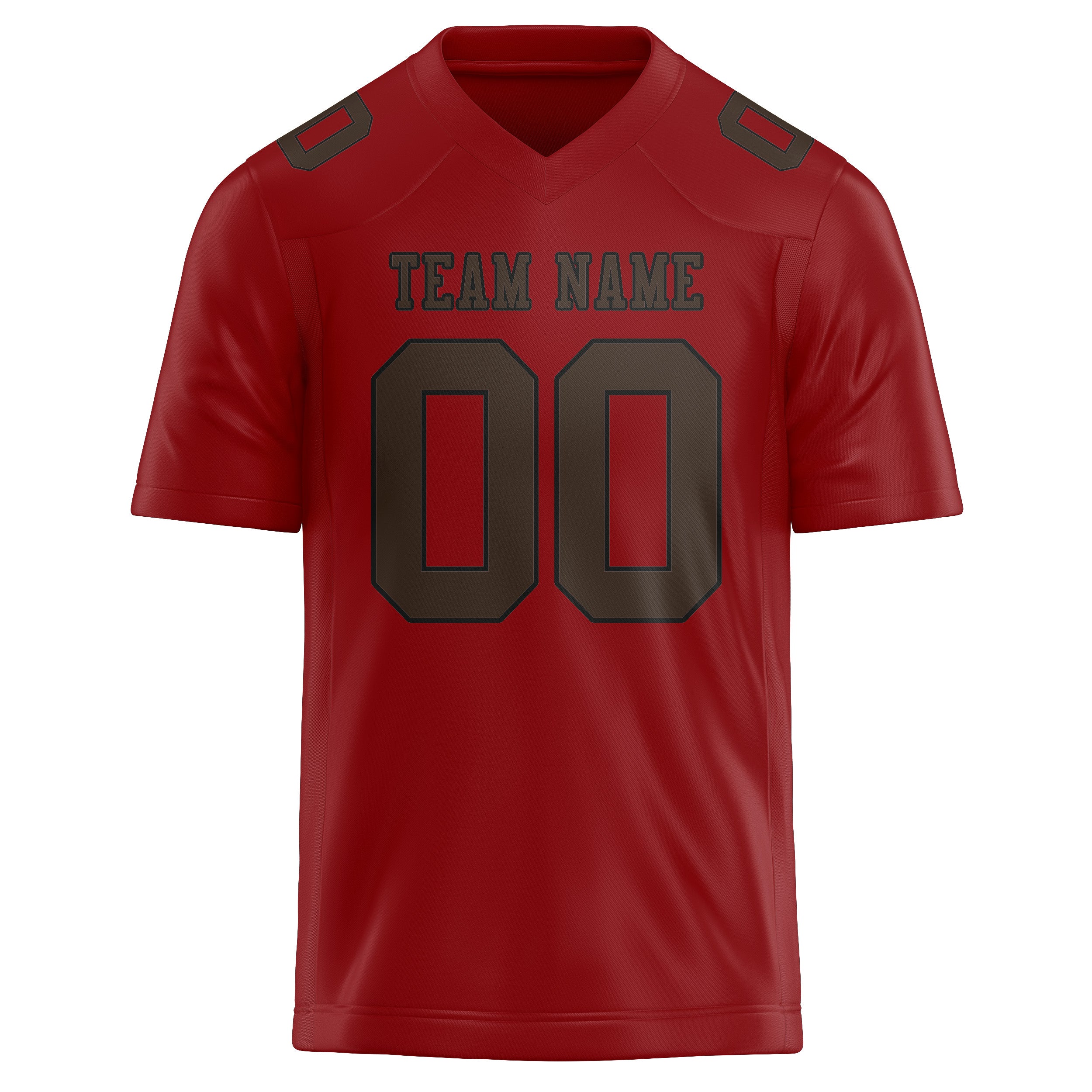 Custom Red Brown Football Jersey