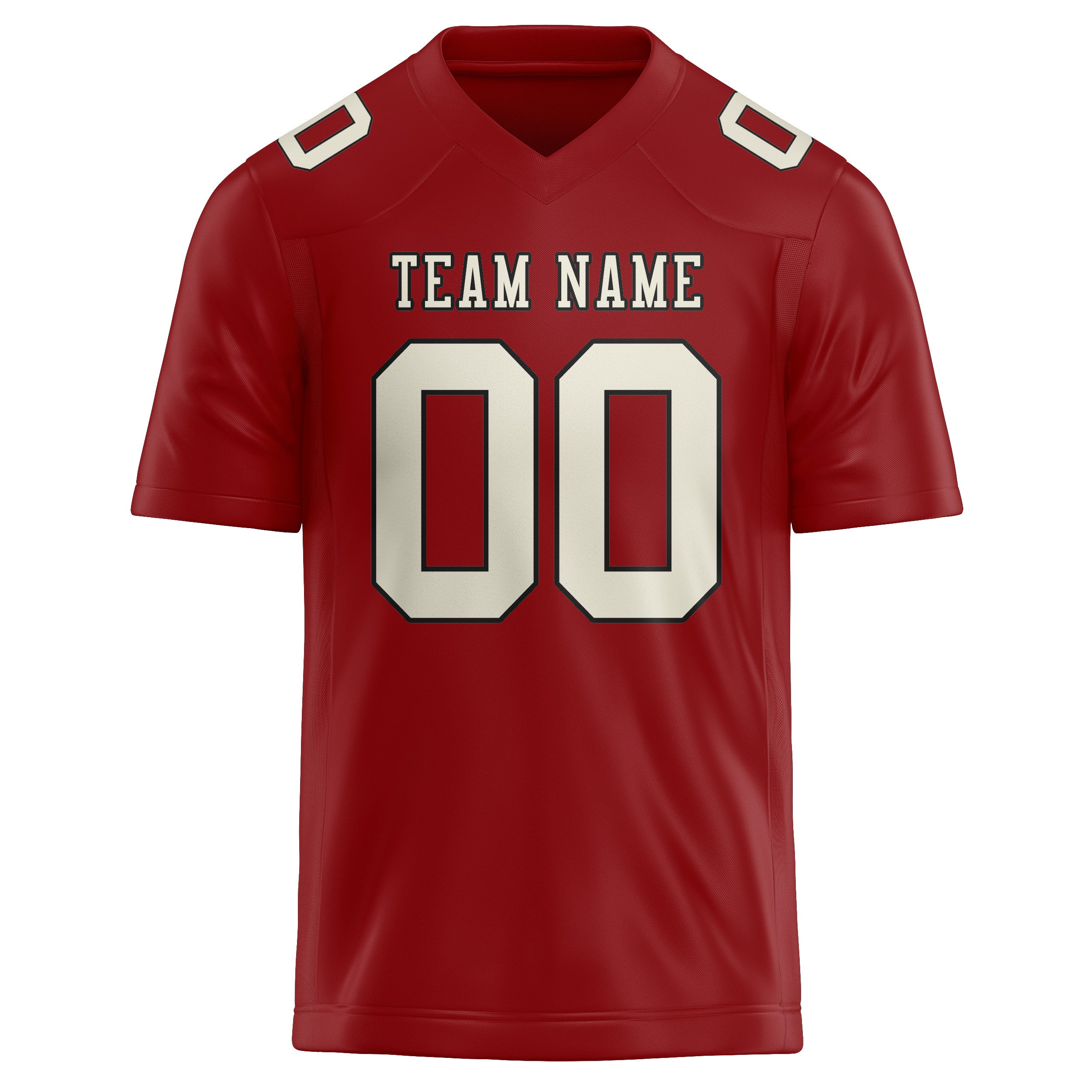 Custom Red Cream Football Jersey