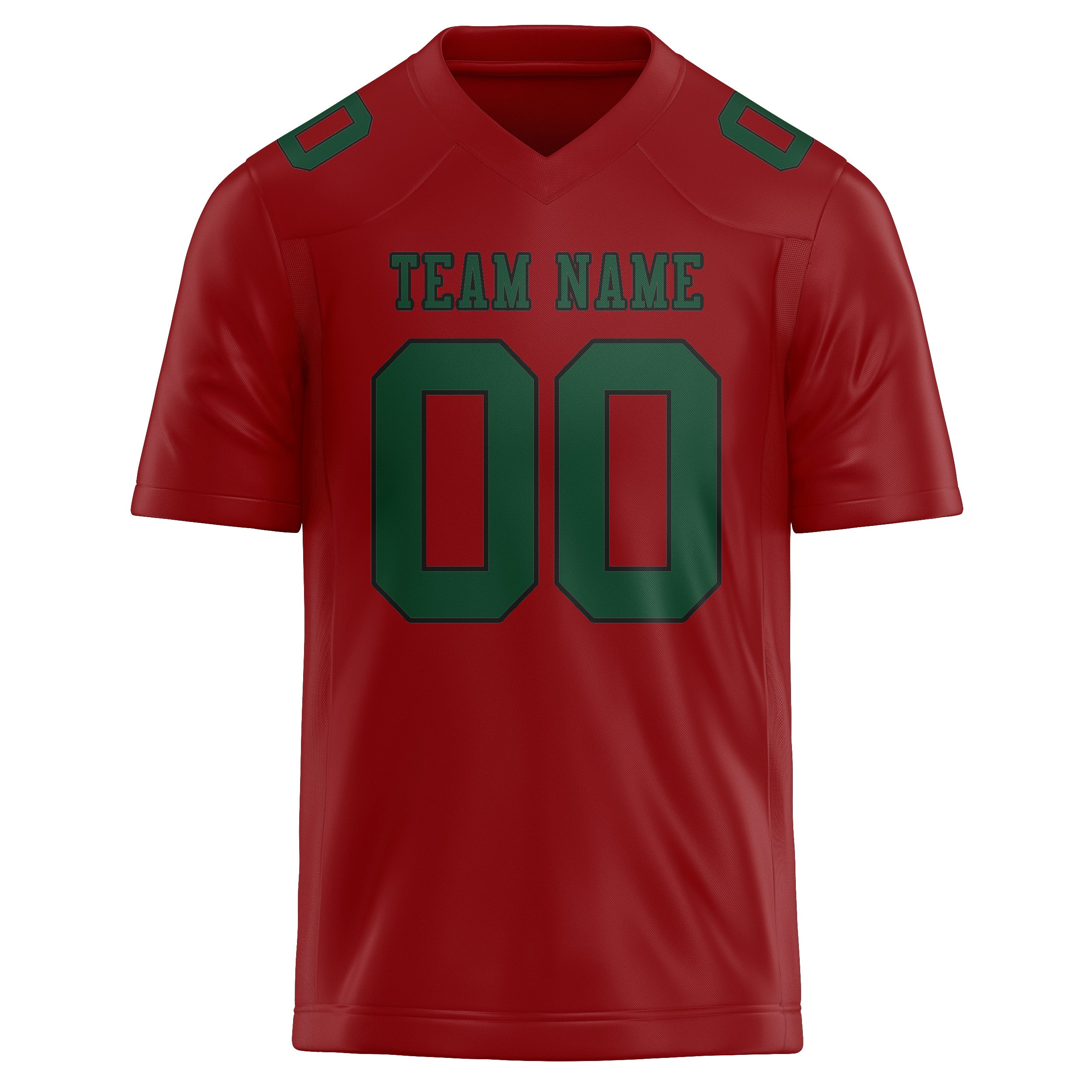 Custom Red Green Football Jersey